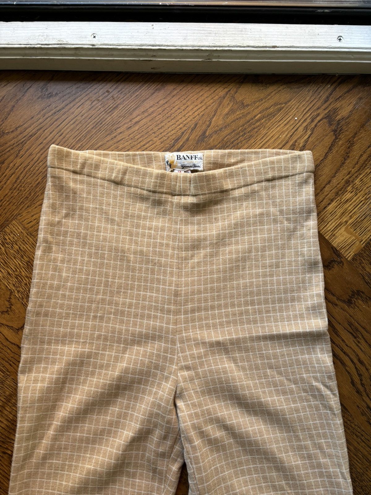 Vintage 1970s Apres Ski Leggings Vintage Wool Pants Plaid Banff 70s Size 32" / US 10 / IT 46 - 5 Thumbnail
