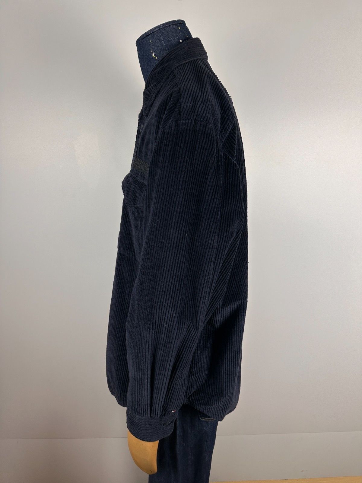Tommy Hilfiger Tommy Hilfiger Rubberised logo Corduroy Overshirt Blue XL Size US XL / EU 56 / 4 - 5 Thumbnail
