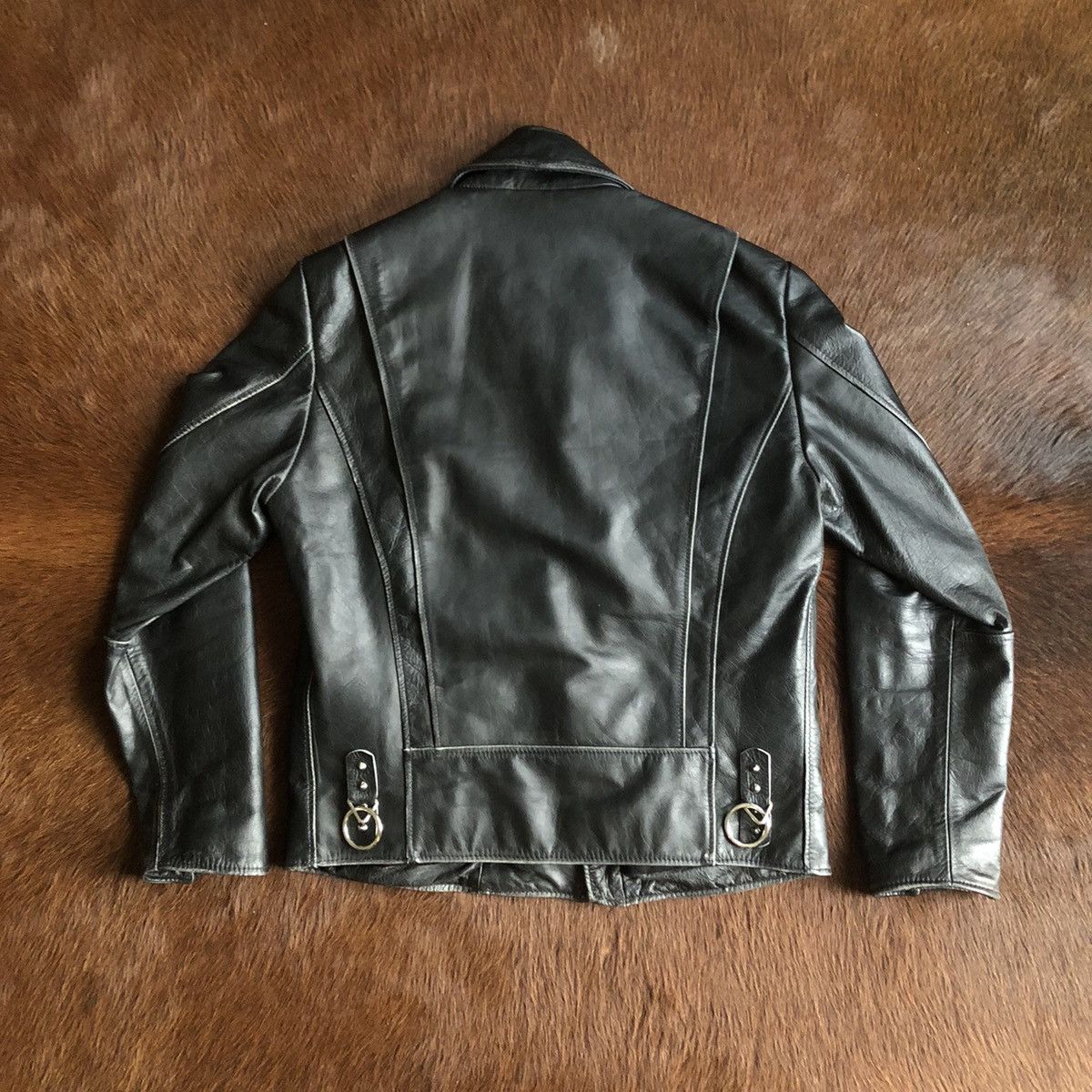 Replay Replay Blue Issue Leather Jacket Size US M / EU 48-50 / 2 - 2 Thumbnail