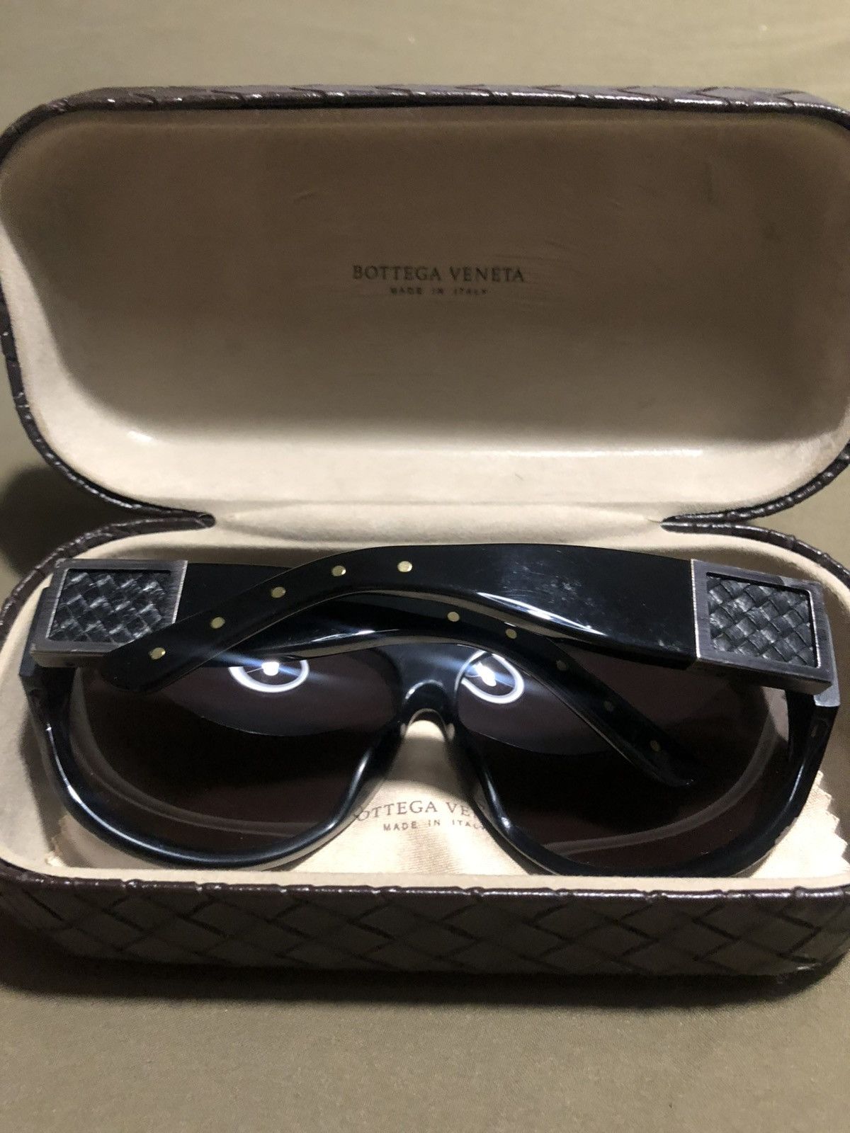 Bottega Veneta Bottega Veneta Sunglasses Leather & Silver (Prada, Gucci) Size ONE SIZE - 7 Thumbnail