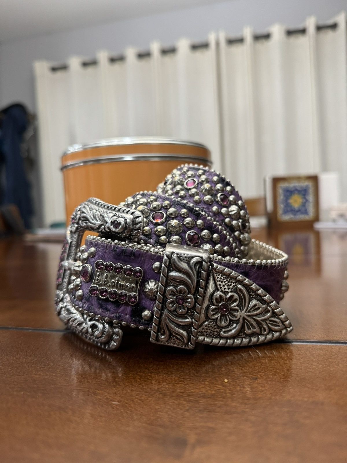Purple Bb Simon Belt Bb Simon Purple Rhinestone Belt Purple BB