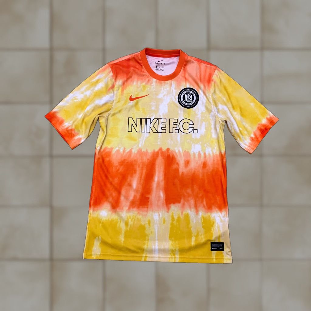 Nike Nike Dri-Fit FC Tie-Dye Soccer Jersey Shirt Small Mens Orange Yellow Multi-Size Small Size US S / EU 44-46 / 1 - 1 Thumbnail