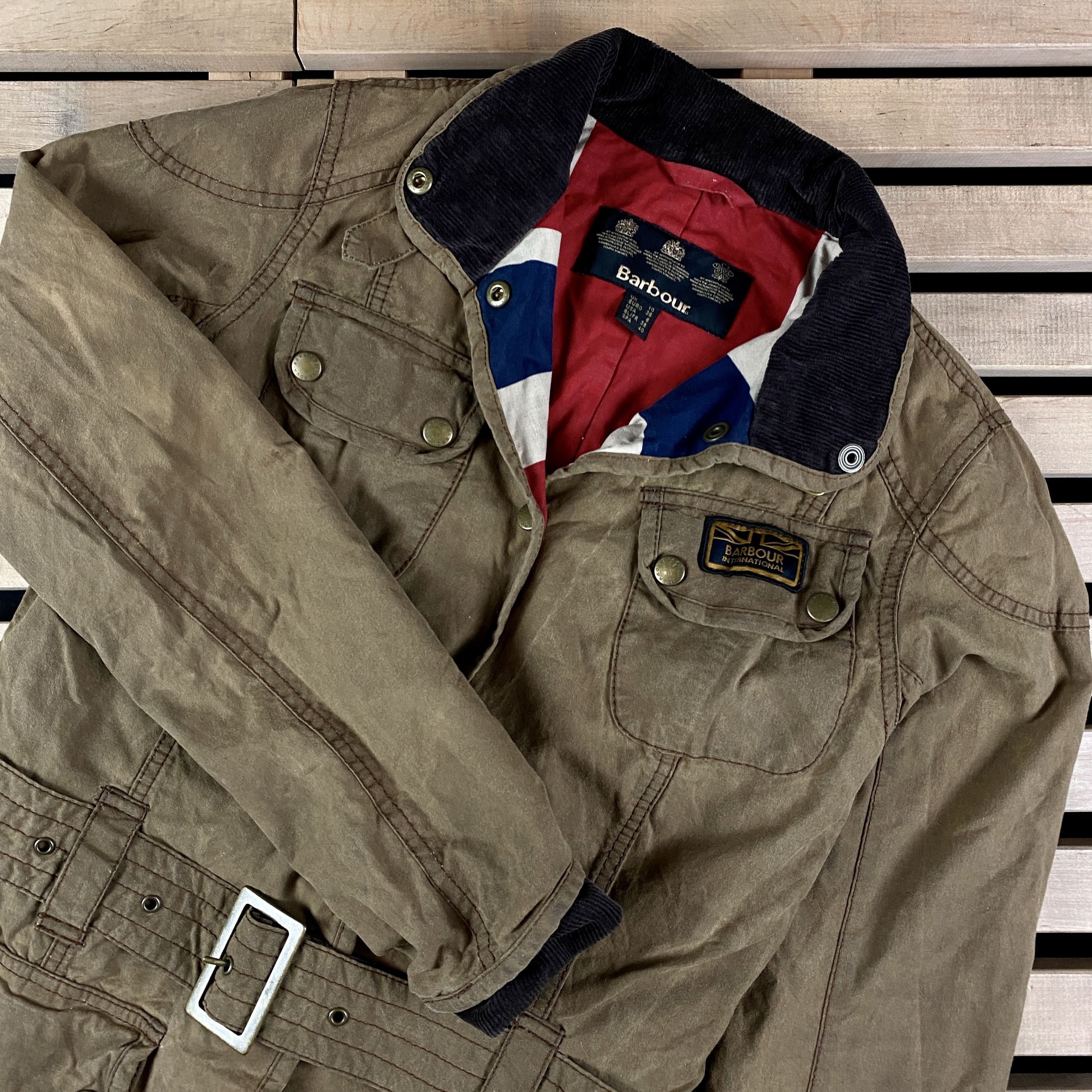 Barbour Womens Waxed Jacket Barbour International Size UK 10 US 6 Size M / US 6-8 / IT 42-44 - 2 Thumbnail