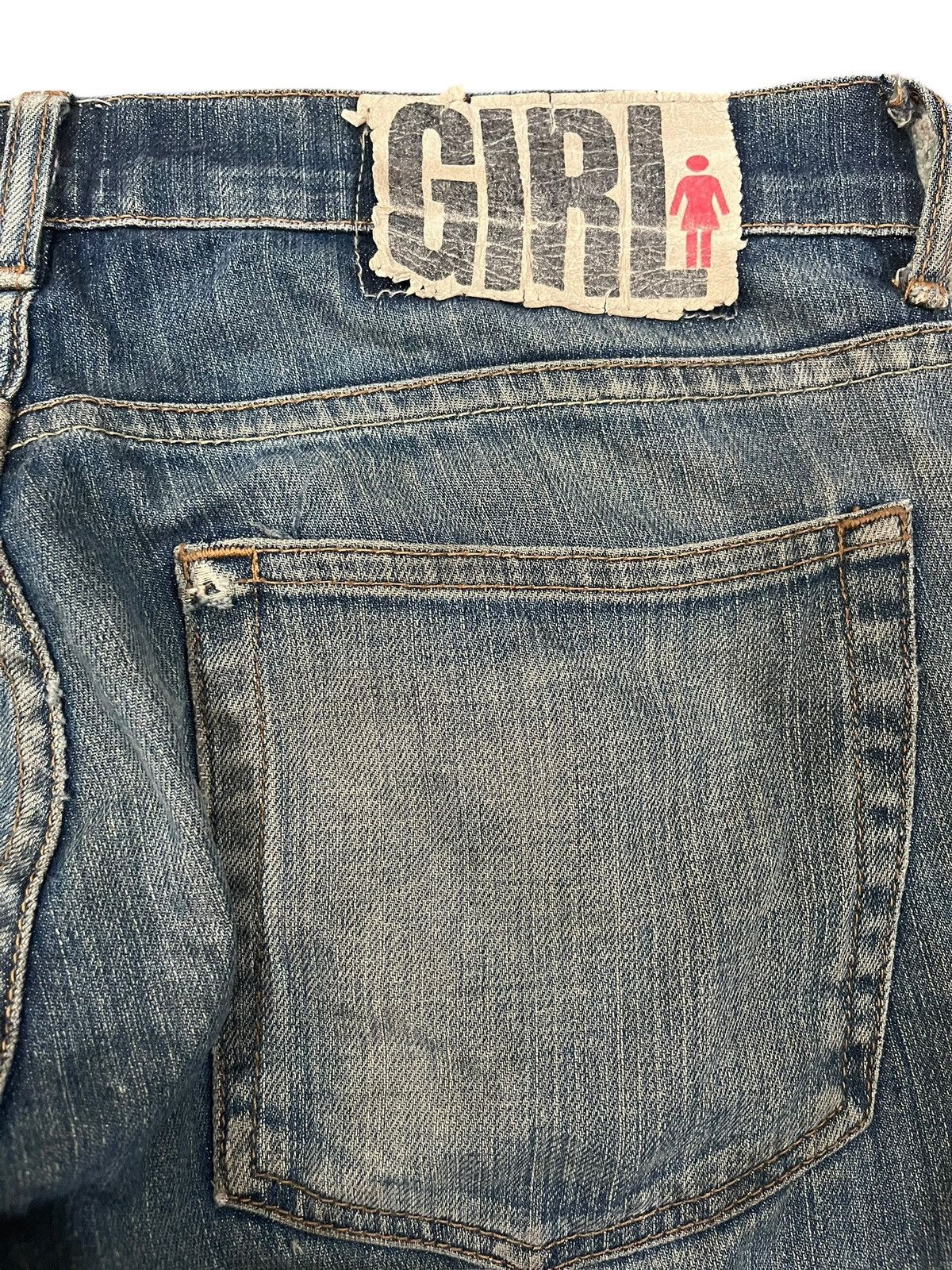 Girl Skateboards × Girls Don't Cry × X-Girl Vintage Girl Mudwash Skater Denim Size 33" - 7 Thumbnail