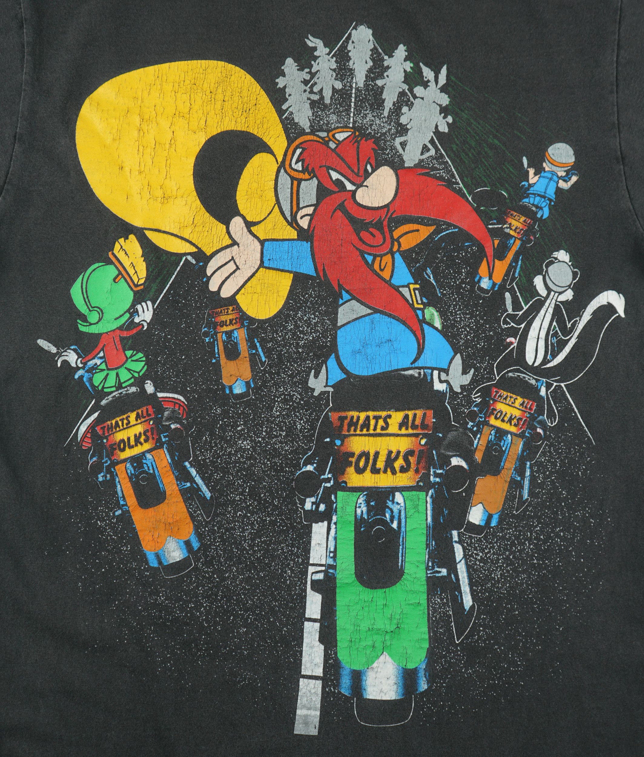 Vintage × Warner Bros Vintage Looney Tunes Motorcyclists T Shirt Size US S / EU 44-46 / 1 - 7 Thumbnail