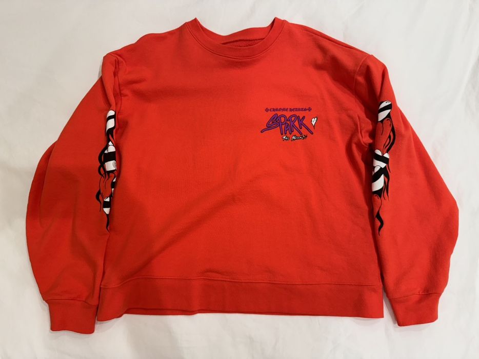 Chrome Hearts CHROME HEARTS X MATTYBOY RED CREWNECK | Grailed