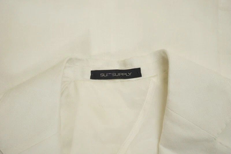 Suitsupply Men Suitsupply La Spalla Suit White Linen & Cotton UK/US32 Size 34S - 3 Thumbnail