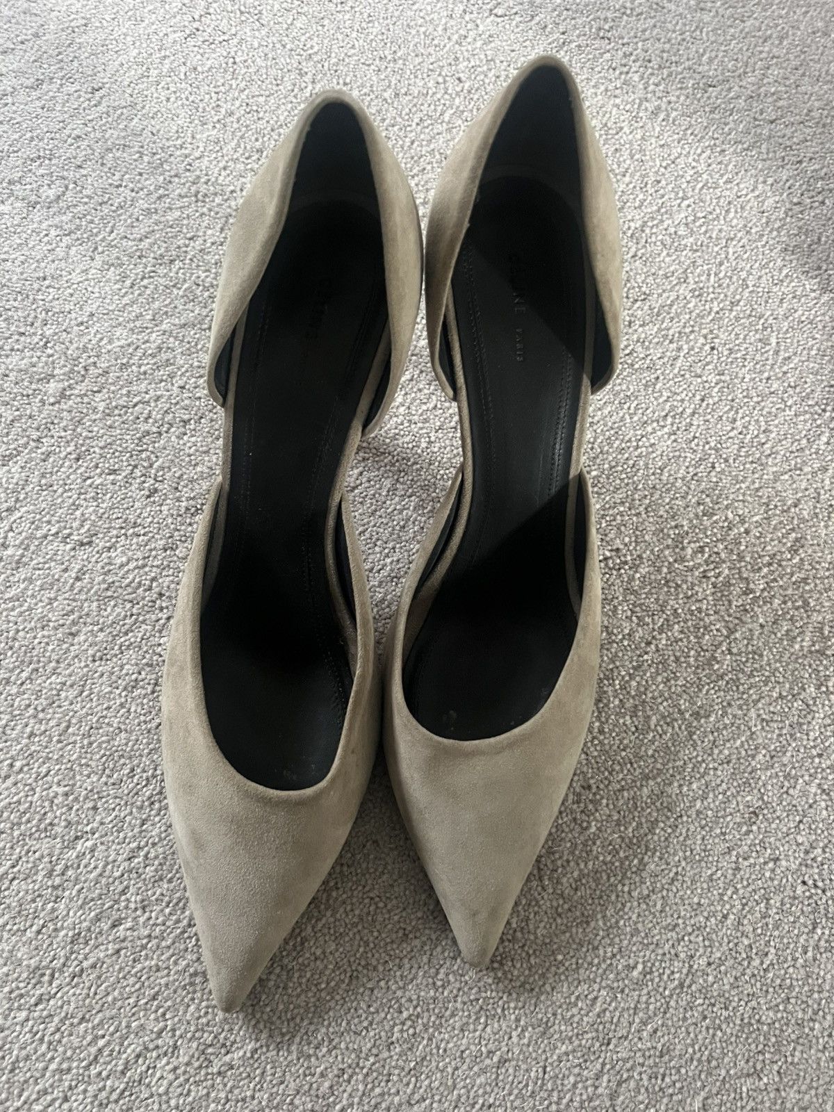 Celine Beige grey Celine heels Size US 8 / IT 38 - 1 Thumbnail