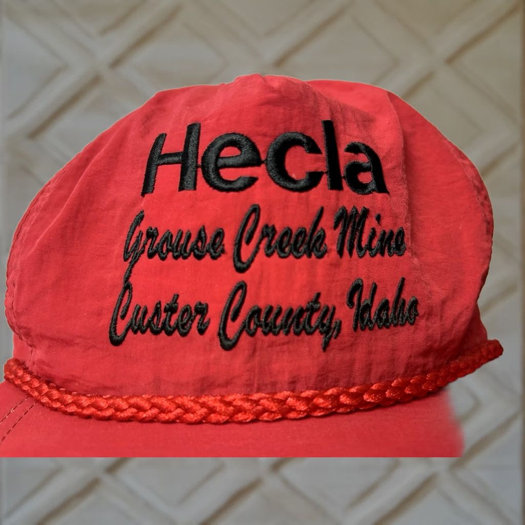 Imperial VINTAGE Imperial Hecla Mining Grouse Creek Mine Custer County Idaho Hat Baseball Cap One Size Red 80s Mens Size ONE SIZE - 1 Thumbnail