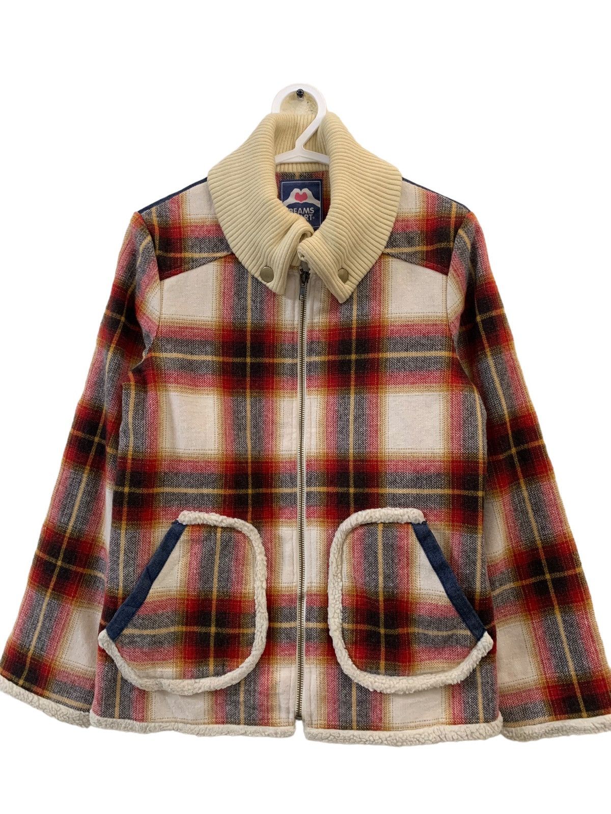 Beams Plus Beams Heart Women Plaid Jacket Size M / US 6-8 / IT 42-44 - 1 Thumbnail