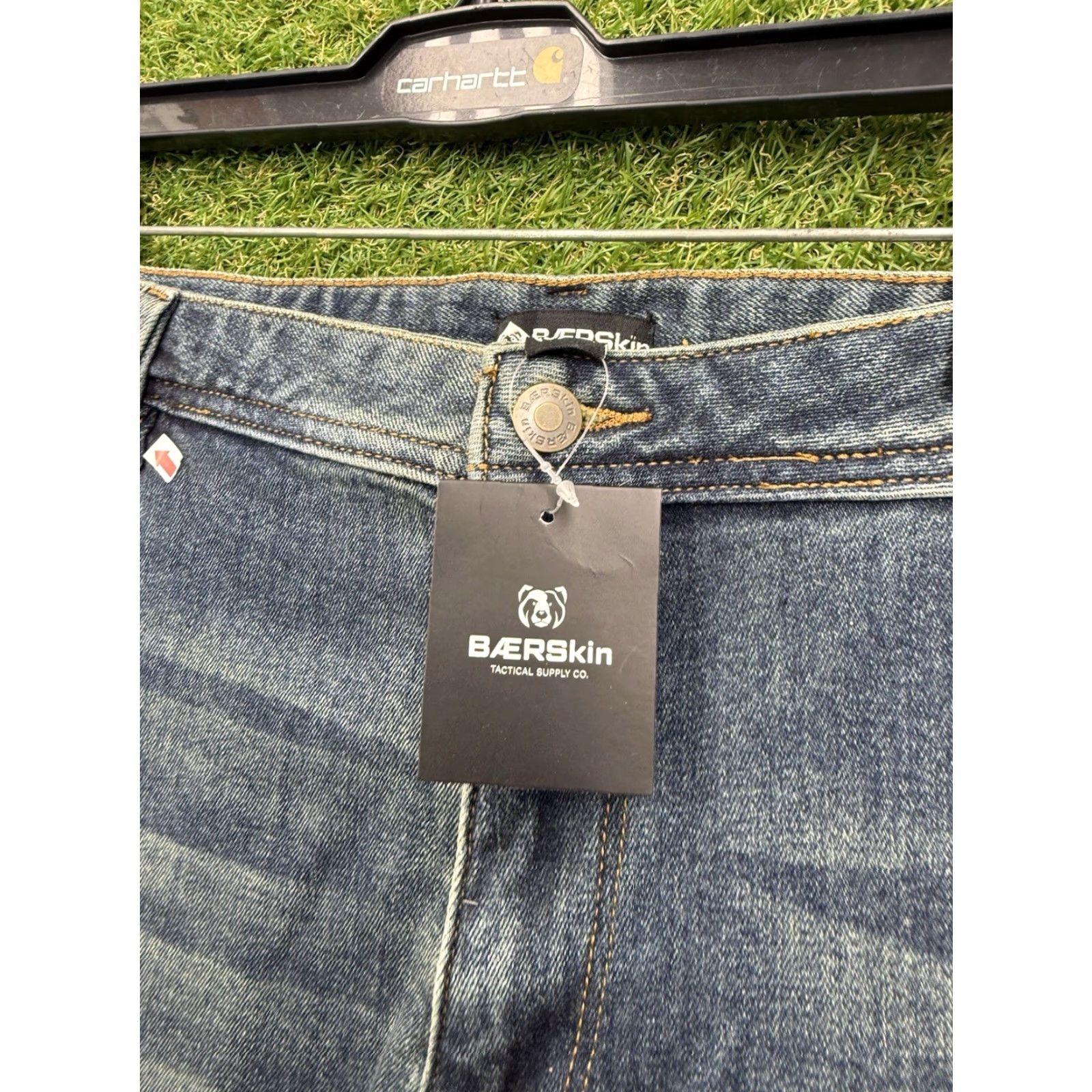 Skin VINTAGE Baer Skin Jeans Men's 44 Waist Casual Slim Straight Denim Stretch Logo 90s Blue Size US 44 / EU 60 - 3 Thumbnail