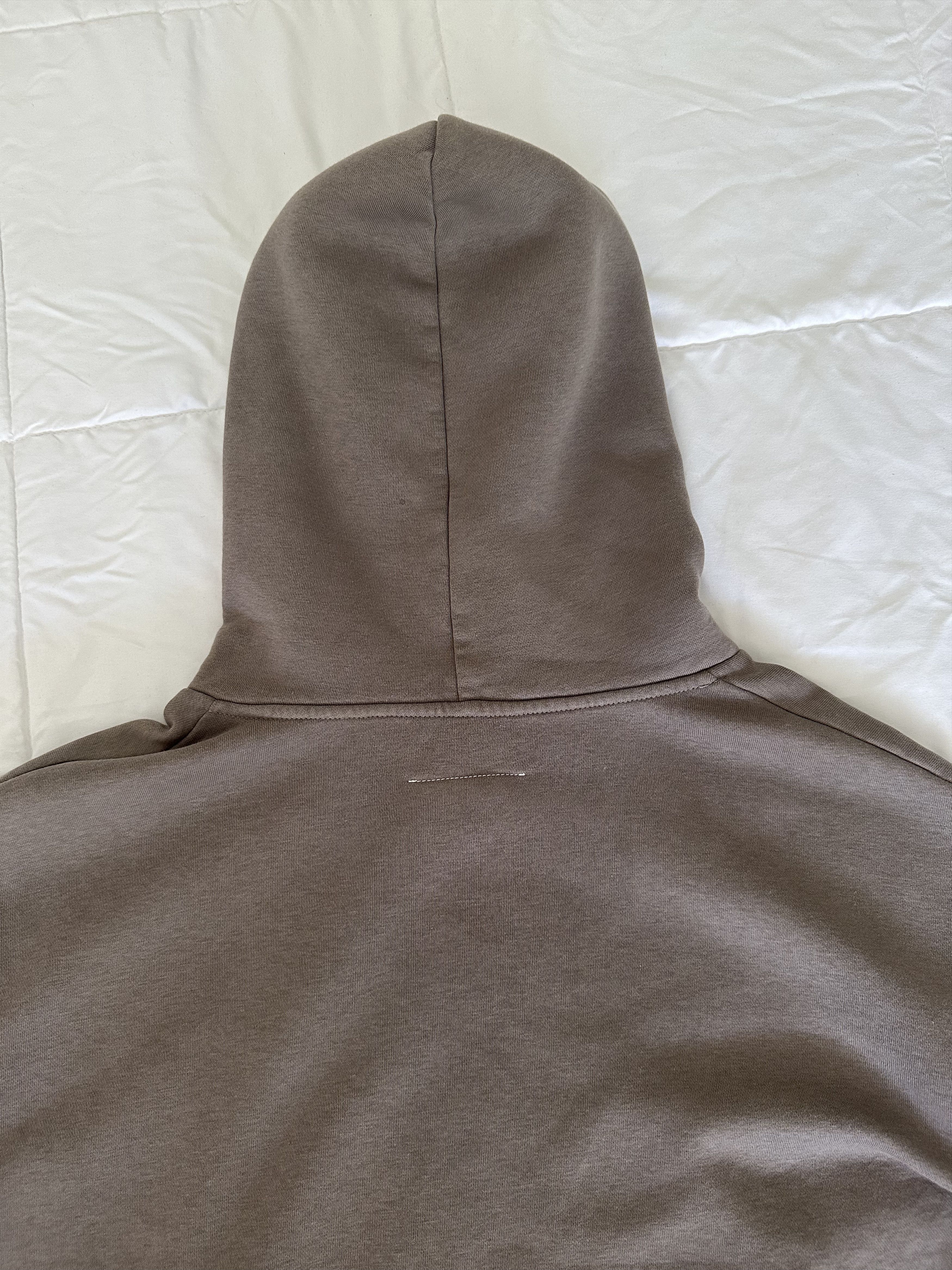 MM6 MM6 Maison Margiela Boxy Hooded Sweatshirt in Taupe Size US M / EU 48-50 / 2 - 5 Thumbnail