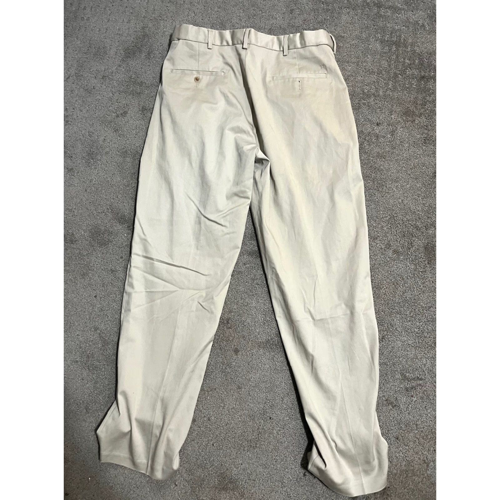 Haggar Haggar Classic Fit Flat Front Pants Mens 34x32 Beige Khaki 34 Regular Cotton Blend Pants 90s City Preppy Mens Size US 34 / EU 50 - 3 Thumbnail