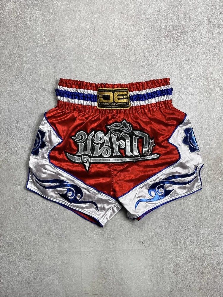 Japanese Brand × Vintage Vintage Danger Equipment Muay Tai Shorts Y2K XL Size US 36 / EU 52 - 1 Thumbnail