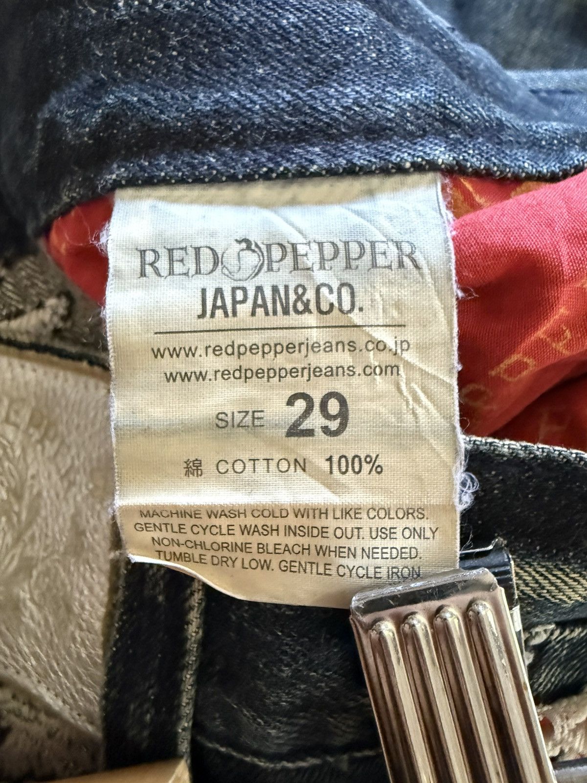 If Six Was Nine Red Pepper Japan Goth Skull Wings Embroidered Flared Jeans Size US 30 / EU 46 - 24 Thumbnail
