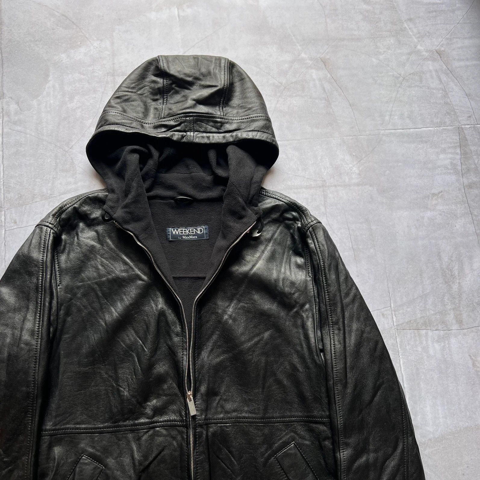 Weekend Max Mara vintage Weekend by MaxMara leather jacket bomber retro coat Size M / US 6-8 / IT 42-44 - 2 Thumbnail