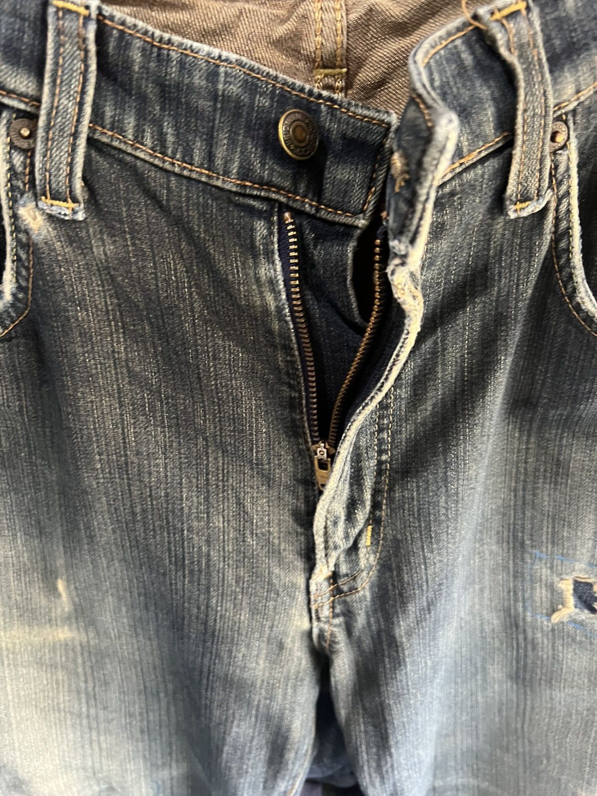 Edwin 🔥Vintage Edwin S403 Distressed Denim Size US 35 - 10 Thumbnail