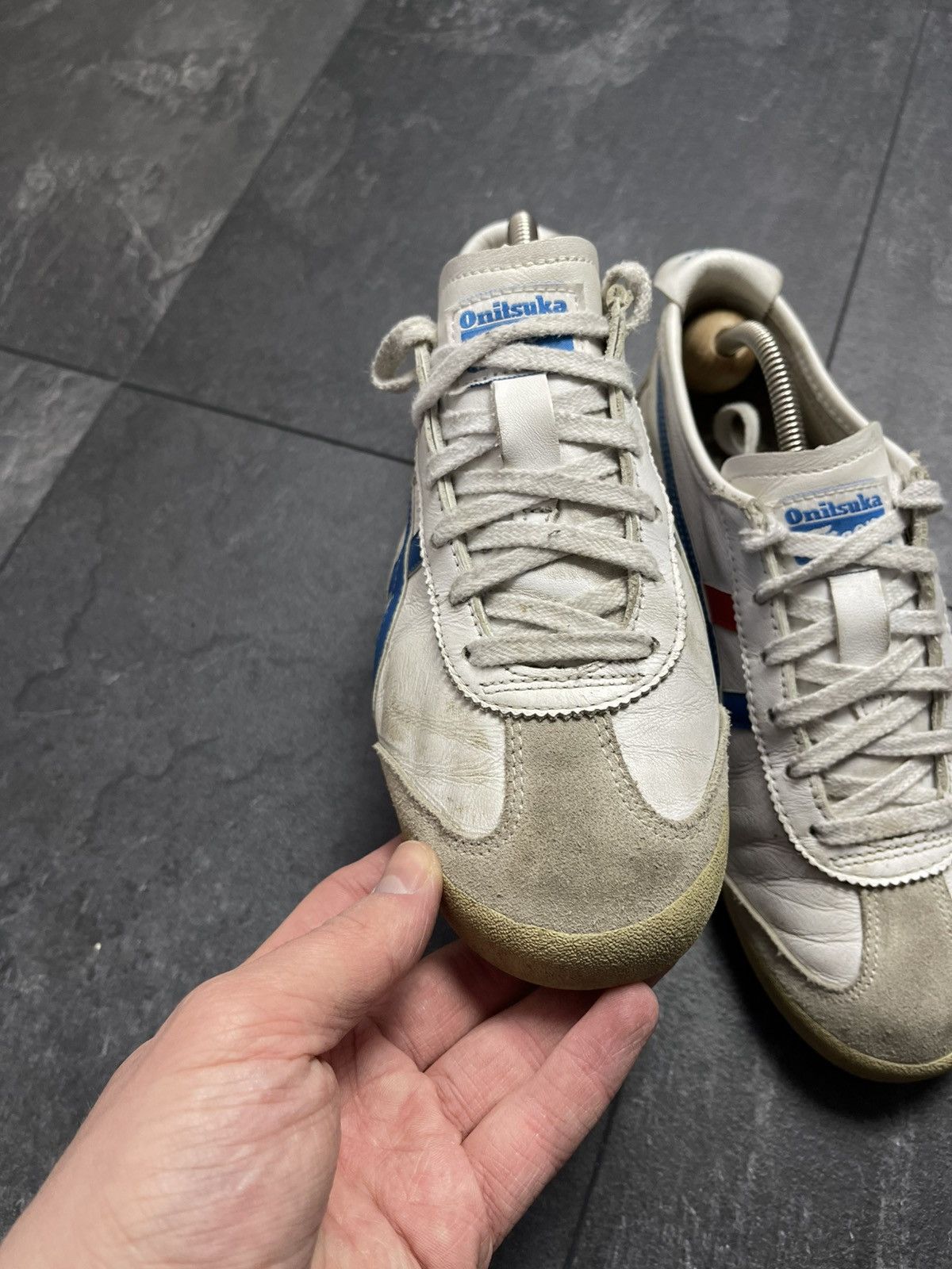 Japanese Brand × Onitsuka Tiger × Vintage Asics Onitsuka Tiger OG Sneakers Leather France Vintage Y2k Size US 5.5 / EU 38 - 6 Thumbnail