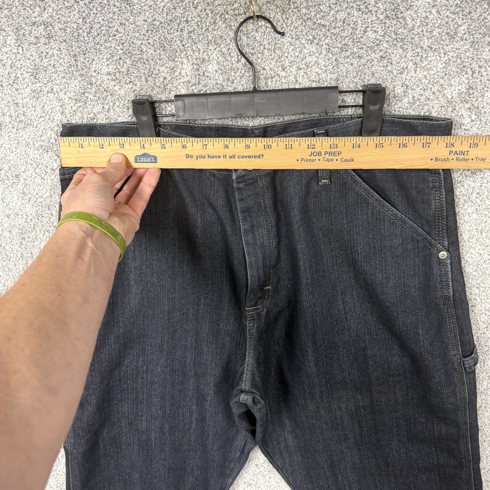 Wrangler Wrangler Carpenter Jeans Mens 36x25 Denim Dark Indigo Jeans Workwear Cargo Pockets Hammer Loop Baggy 90s Grunge Denim Vintage No N/A Size US 36 / EU 52 - 2 Thumbnail