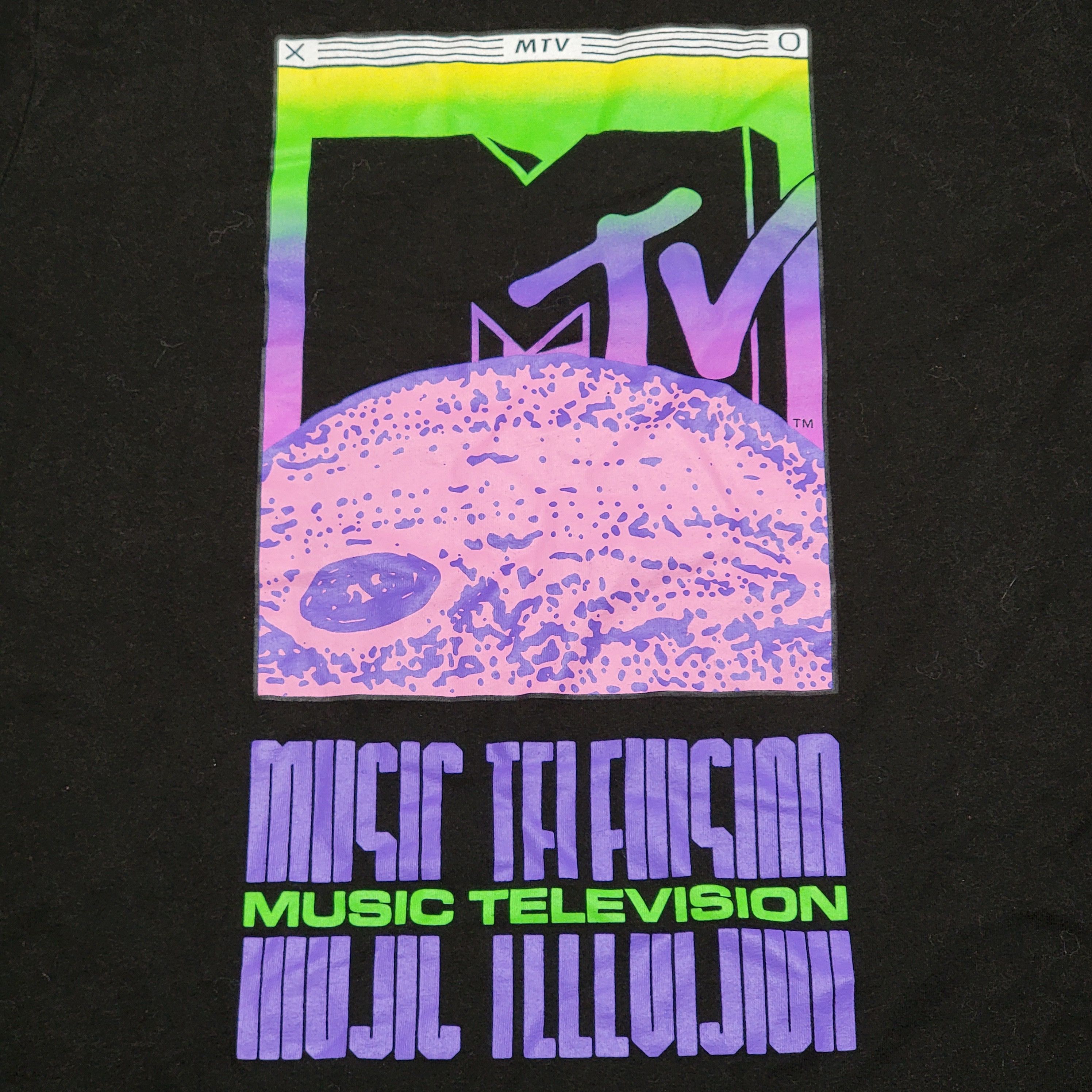 Mtv MTV LS Black Unisex Tee Moon Classic - Size Medium Size US M / EU 48-50 / 2 - 2 Thumbnail