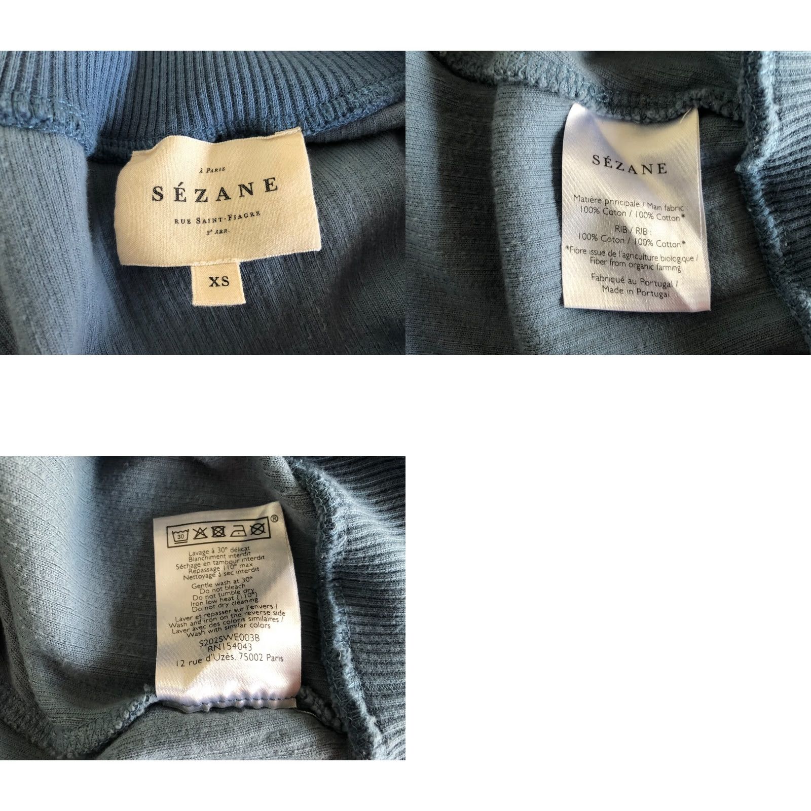Velour Sezane Jogger Set Size XS Blue Cotton Velour Striped 2 Piece Women Size 26" / US 2 / IT 38 - 10 Thumbnail