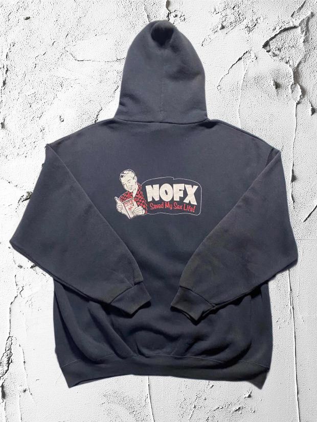 Vintage NOFX Hoodie Saved My S3X Life Rabid Rabit Graphics 1997 Size US XL / EU 56 / 4 - 2 Thumbnail