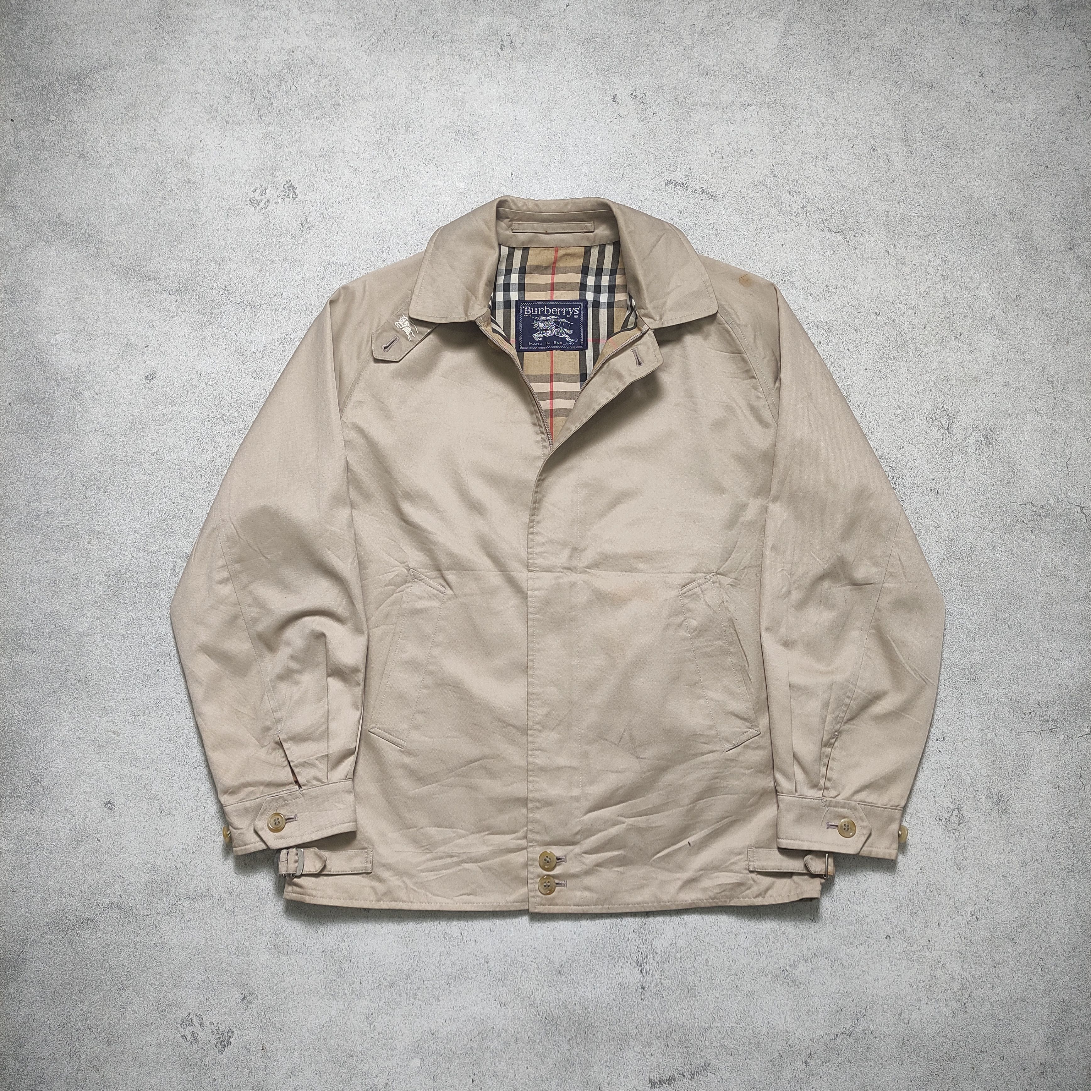 Vintage Burberry Coat Winter Jacket 80s Wool Overcoat Men