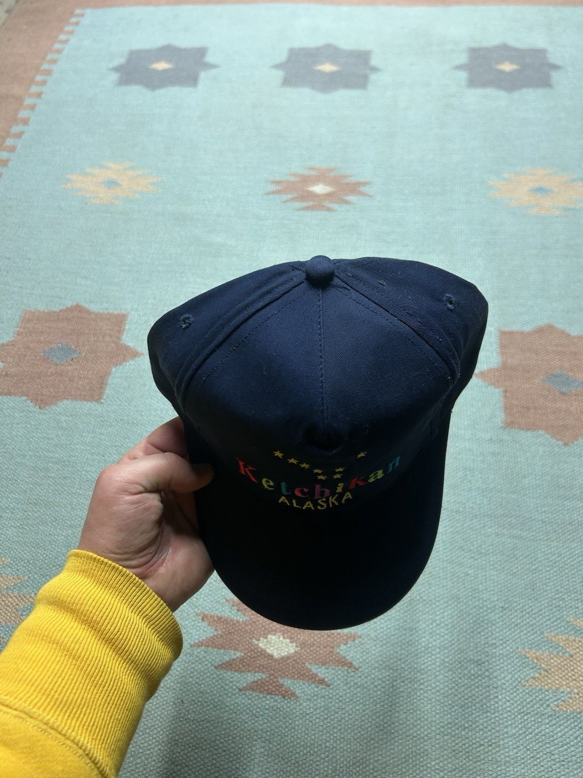 Vintage Vtg hat Ketchikan Alaska stars Big Dipper flag rainbow Size ONE SIZE - 3 Thumbnail