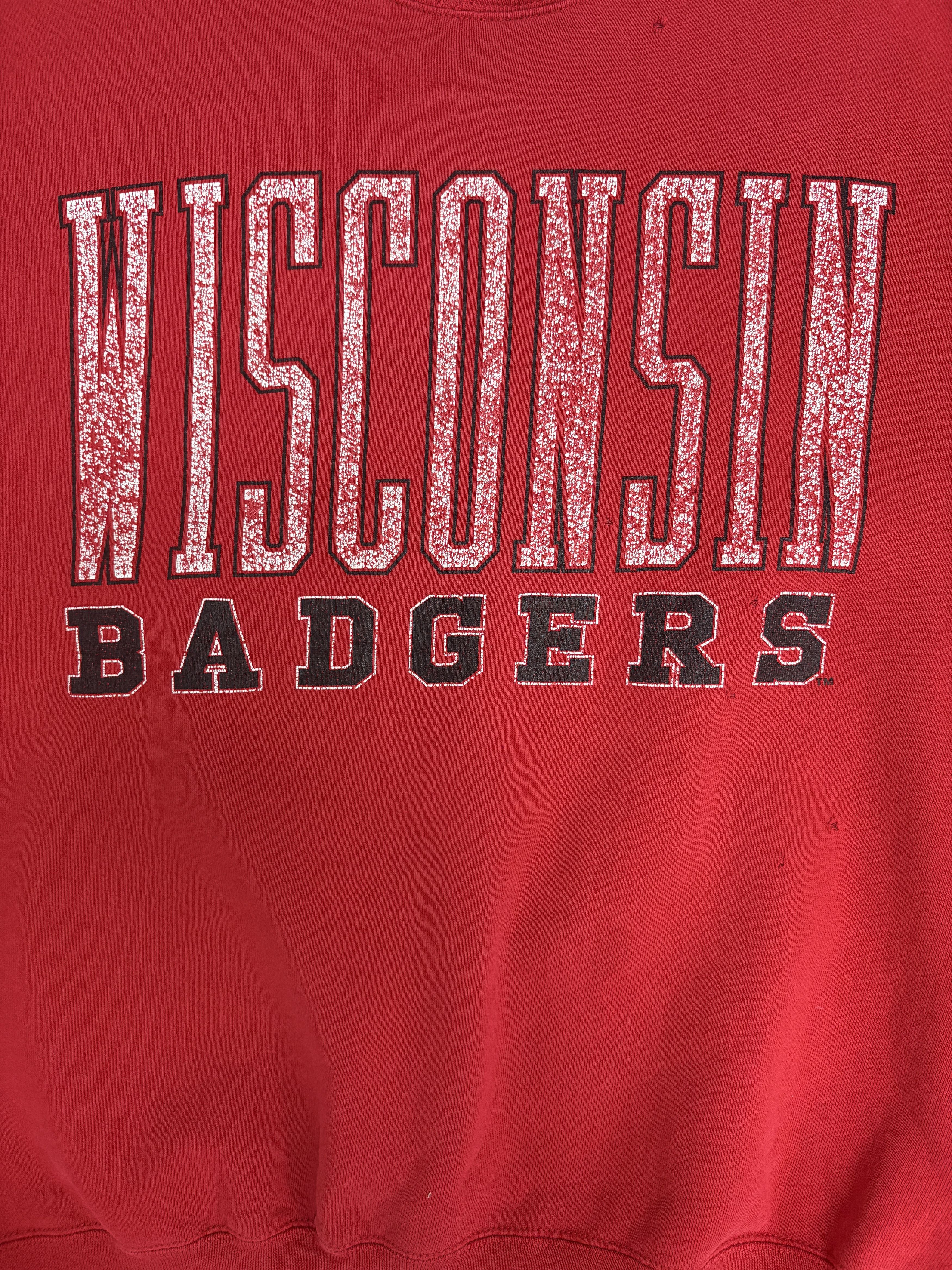 Vintage Wisconsin Badgers Vintage Red Crewneck Sweater Size US L / EU 52-54 / 3 - 2 Thumbnail