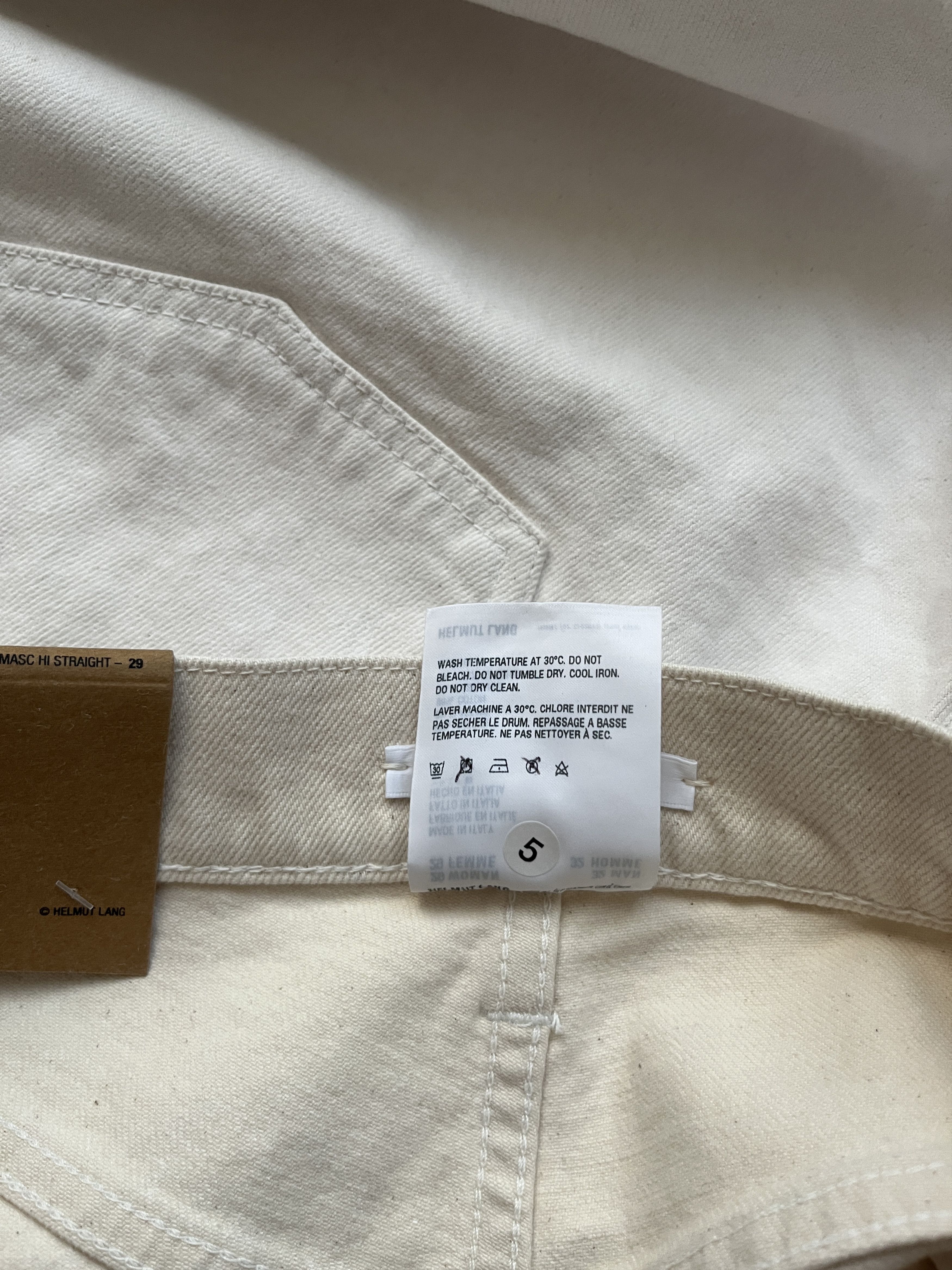 Helmut Lang ⚡️QUICK SALE⚡️Helmut Lang White Hi Straight Denim Jeans Size US 32 / EU 48 - 5 Thumbnail