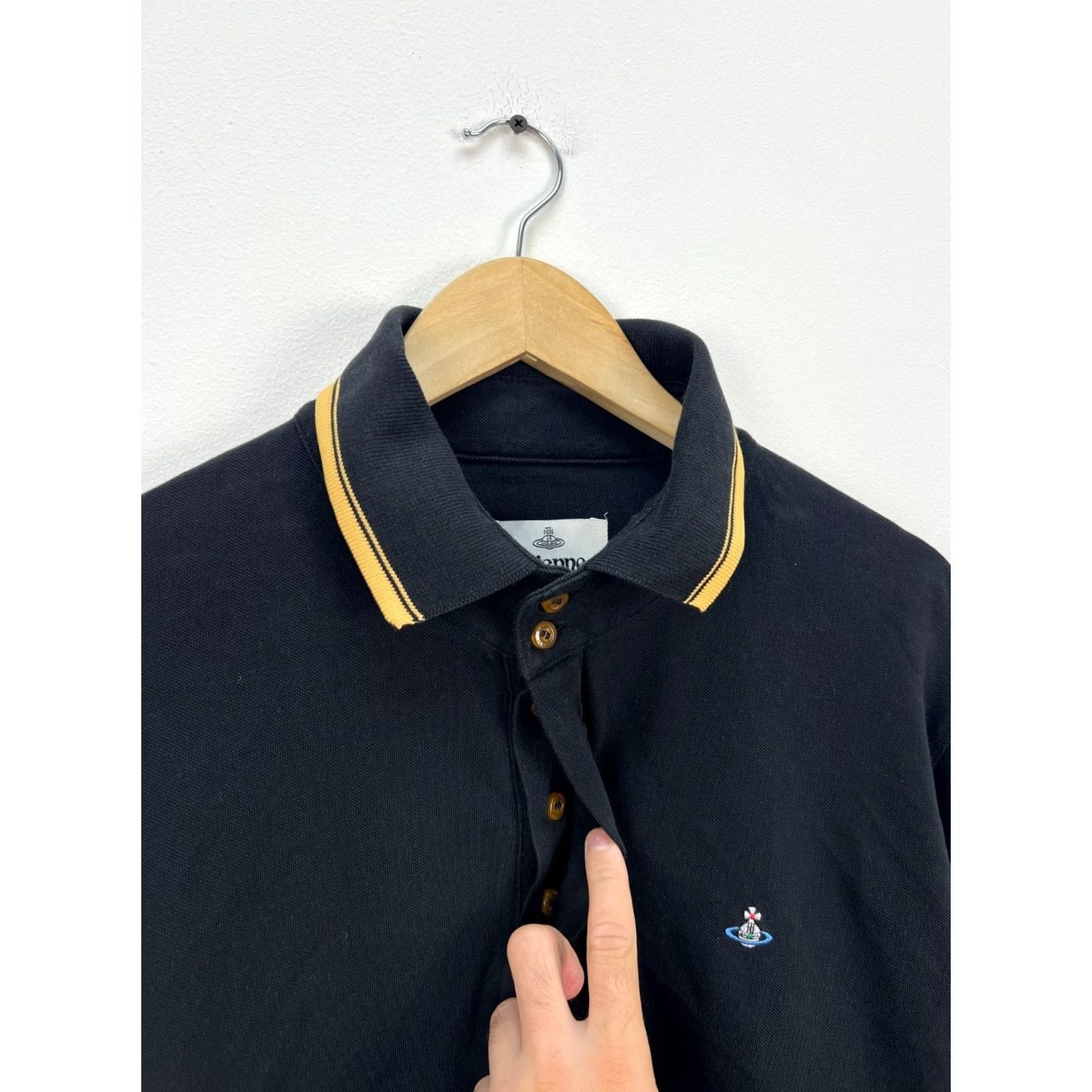 Vivienne Westwood Vivienne Westwood Polo Shirt Long Sleeve Black Cotton Orb Mens Size L Size US L / EU 52-54 / 3 - 4 Thumbnail