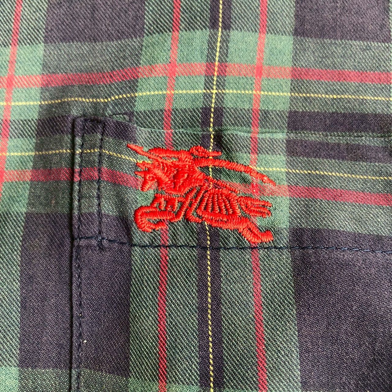 Burberry Vintage 90s Burberrys Nova Check Shirt Red Logo Size US M / EU 48-50 / 2 - 6 Thumbnail