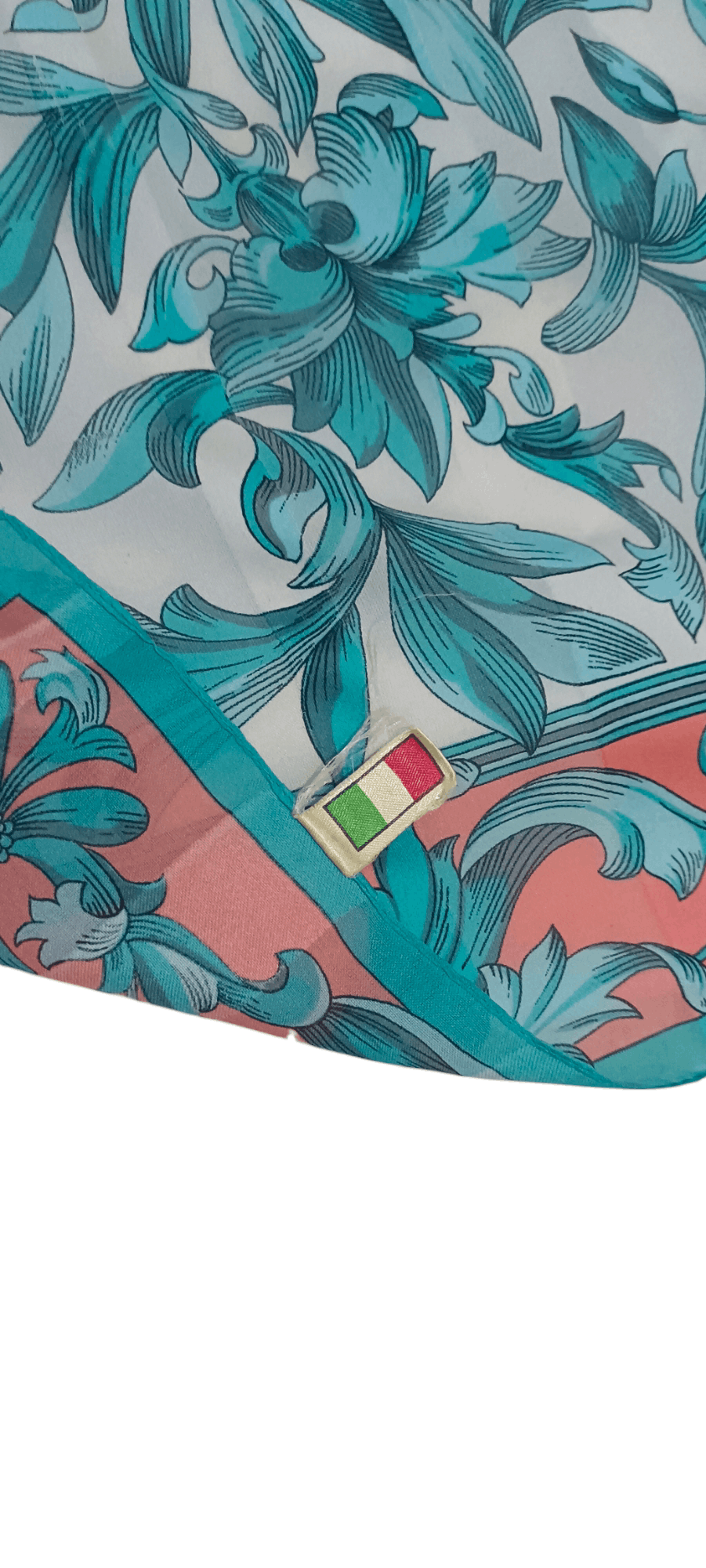 Vintage Foulard Floral Scarf-A hidden treasure of Italy Size ONE SIZE - 2 Thumbnail