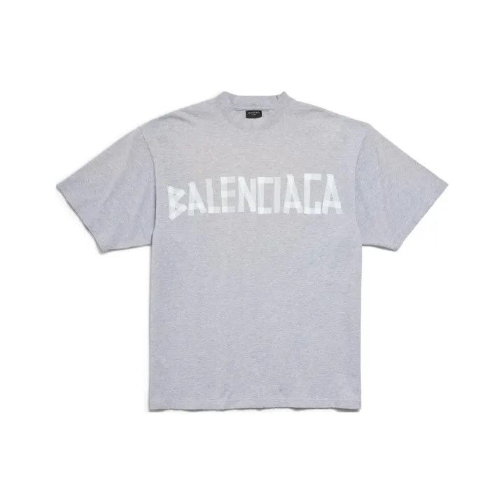 Balenciaga Balenciaga Logo Print Grey Short Sleeve T-Shirt 0079 Size US S / EU 44-46 / 1 - 1 Thumbnail