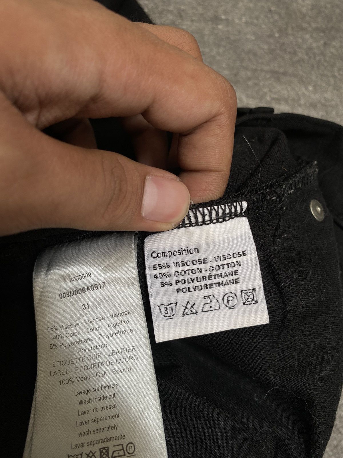 Dior × Hedi Slimane Dior Japan Black Denim Size US 31 - 7 Thumbnail