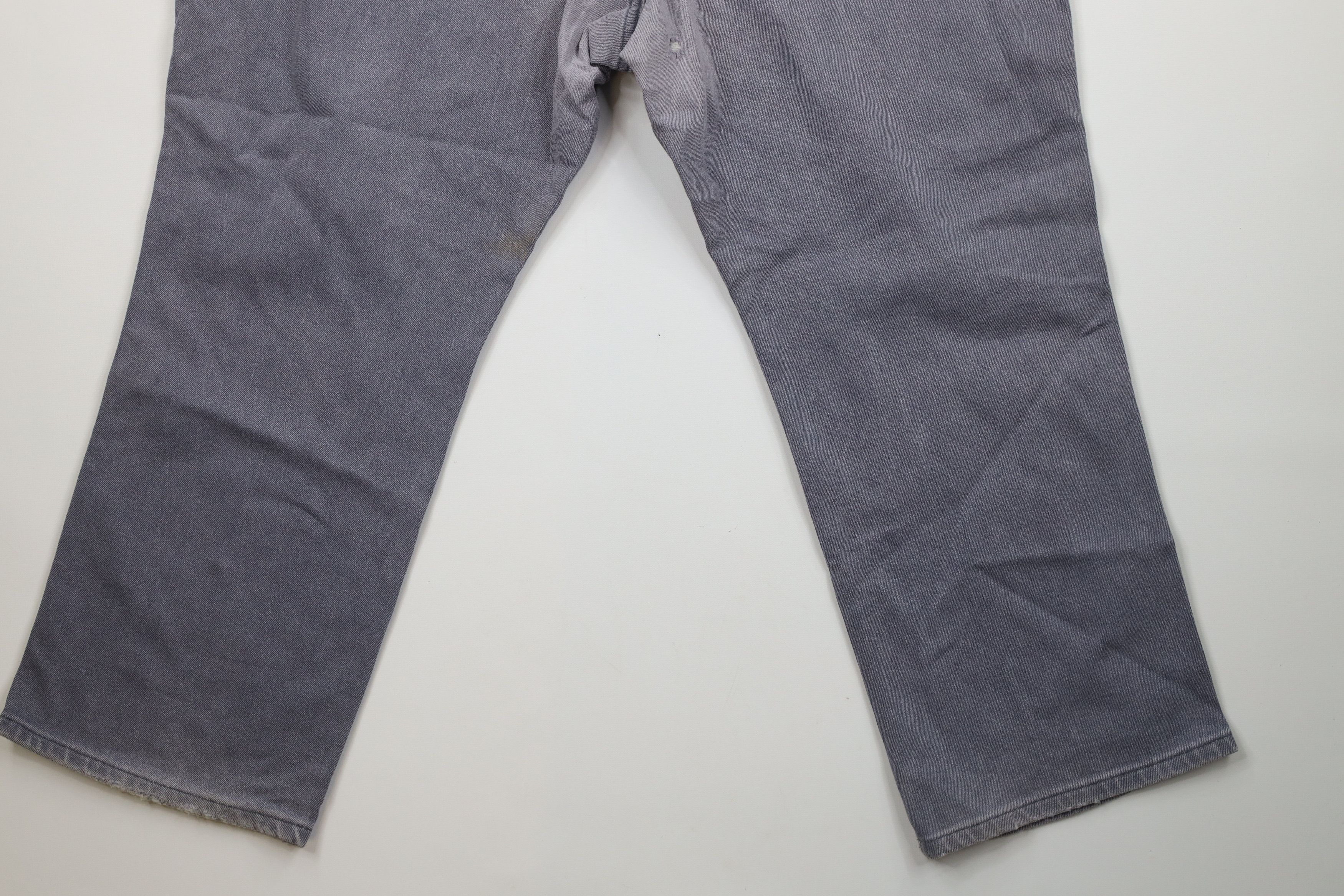 Vintage Vintage 90s Lee Wide Leg Flared Denim Jeans Gray USA Size US 44 / EU 60 - 13 Thumbnail