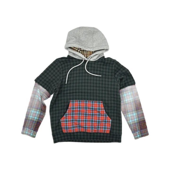 Burberry Burberry Burberry Color Blocked Plaid Hoodie-2507 Size US M / EU 48-50 / 2 - 2 Thumbnail