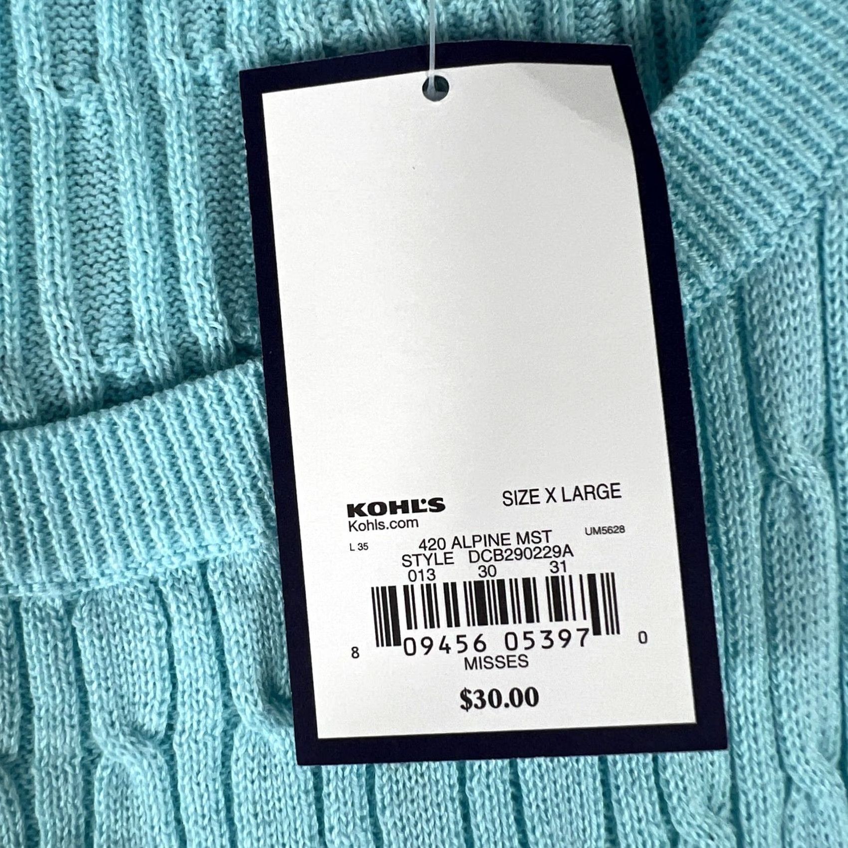 Croft & Barrow Croft & Barrow Sweater Vest Womens XL Blue Cable Knit Sleeveless Tank Top New Size XL / US 12-14 / IT 48-50 - 4 Thumbnail