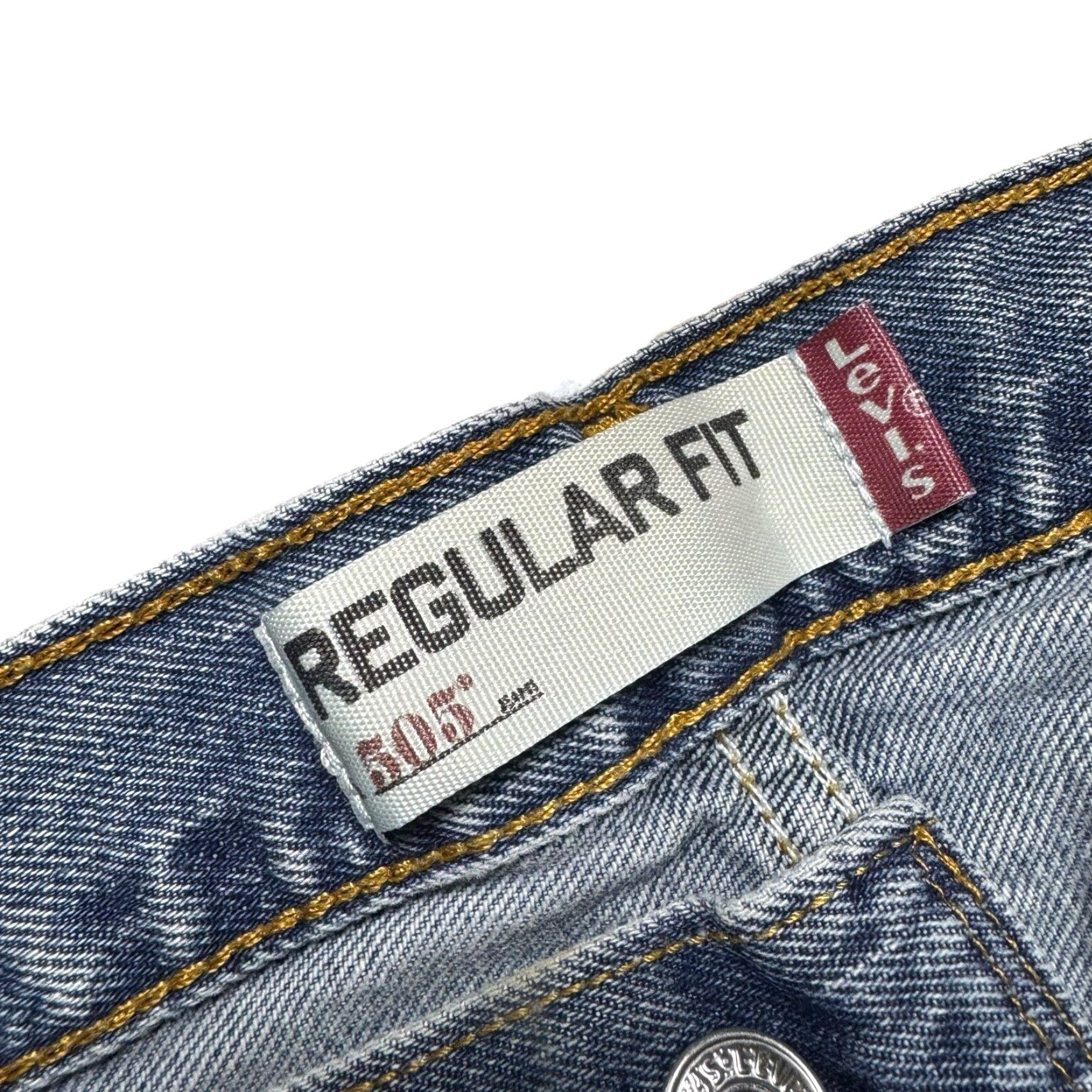Levi's Vintage Levi's 505 Jeans Mens 44x30 Y2K Skater Grunge Regular Straight Blue 90s Mens Reg 44x30 Jeans Size US 30 / EU 46 - 4 Thumbnail