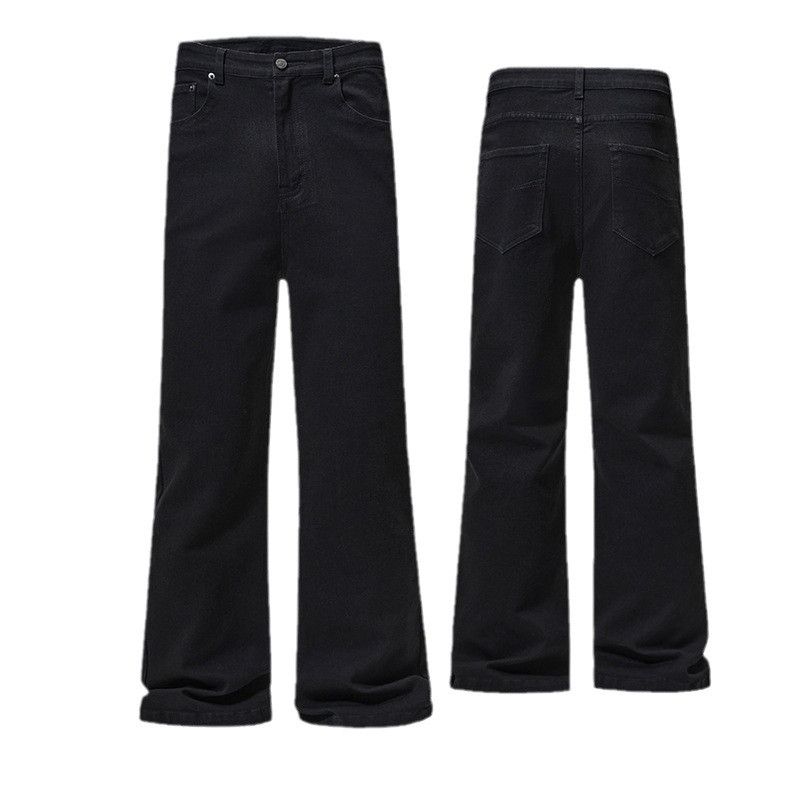 Japanese Brand Black retro men's slim fit curved flare jeans Size US 32 / EU 48 - 4 Thumbnail