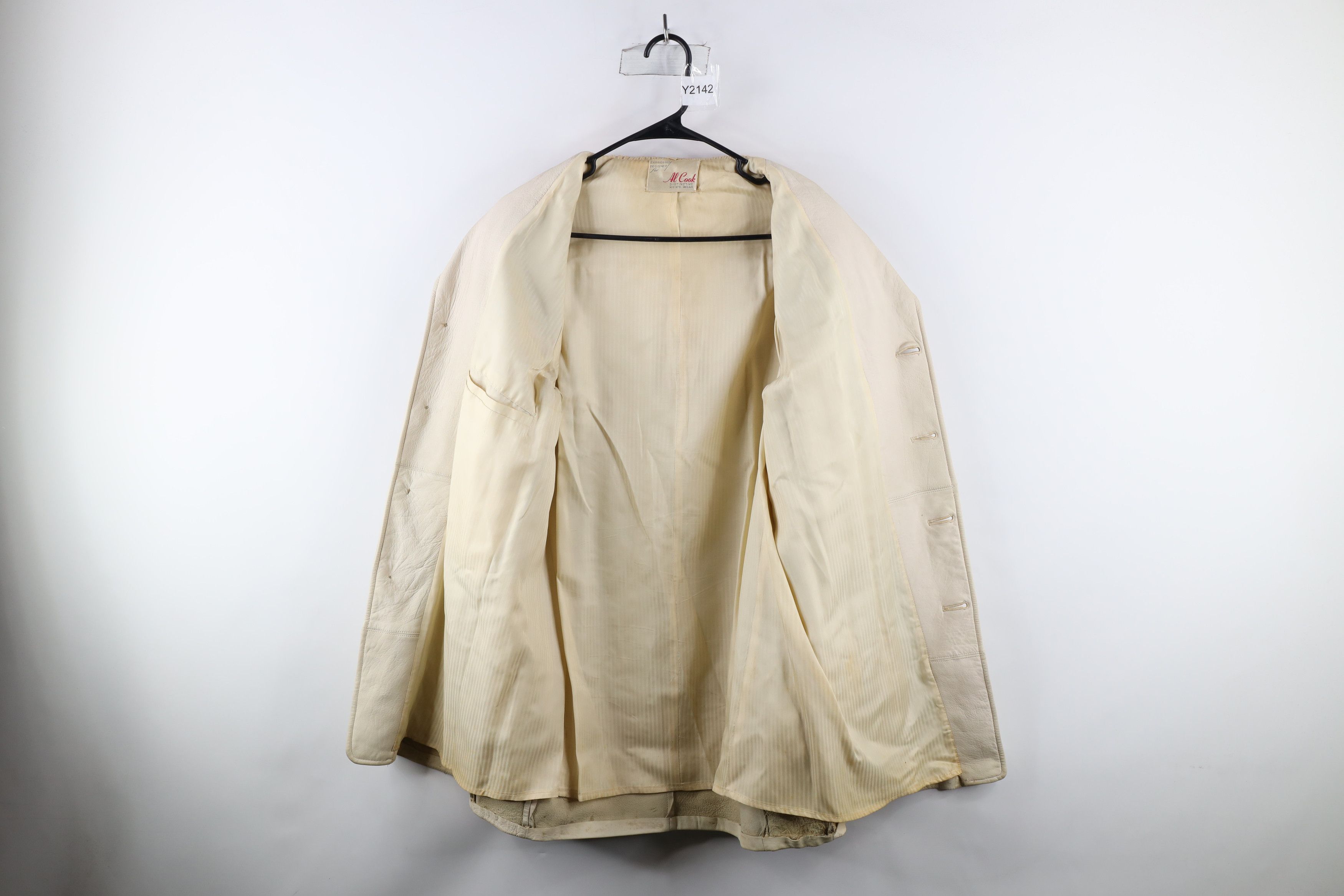 Vintage Vintage 60s Wool Knit Button Sweater Jacket Beige USA Size US L / EU 52-54 / 3 - 10 Thumbnail