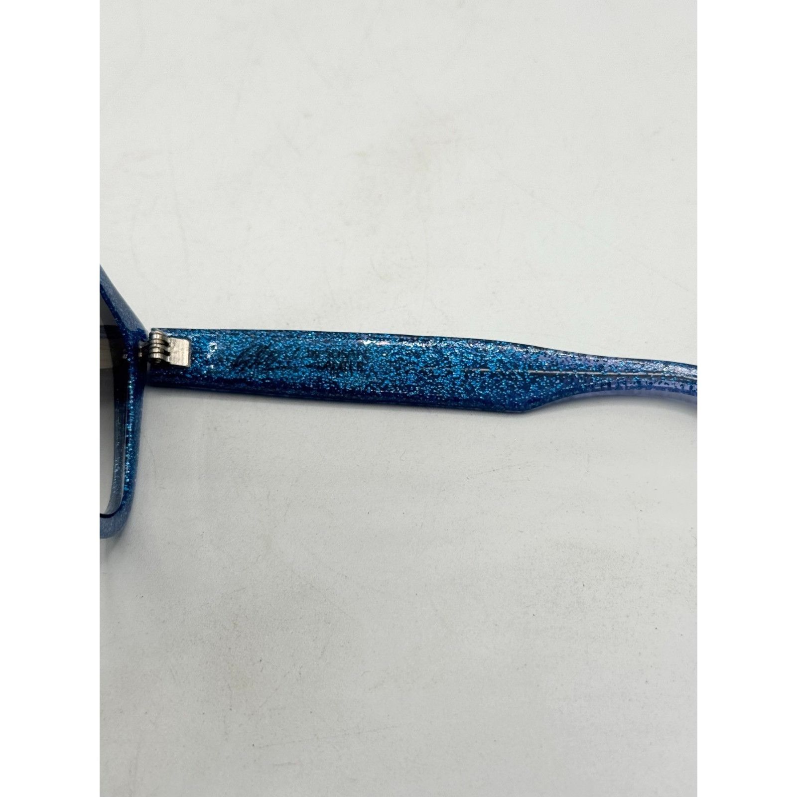Vintage Glitz By Susan Lauter 1980's Blue Glitter Sunglasses Vintage Size ONE SIZE - 5 Thumbnail