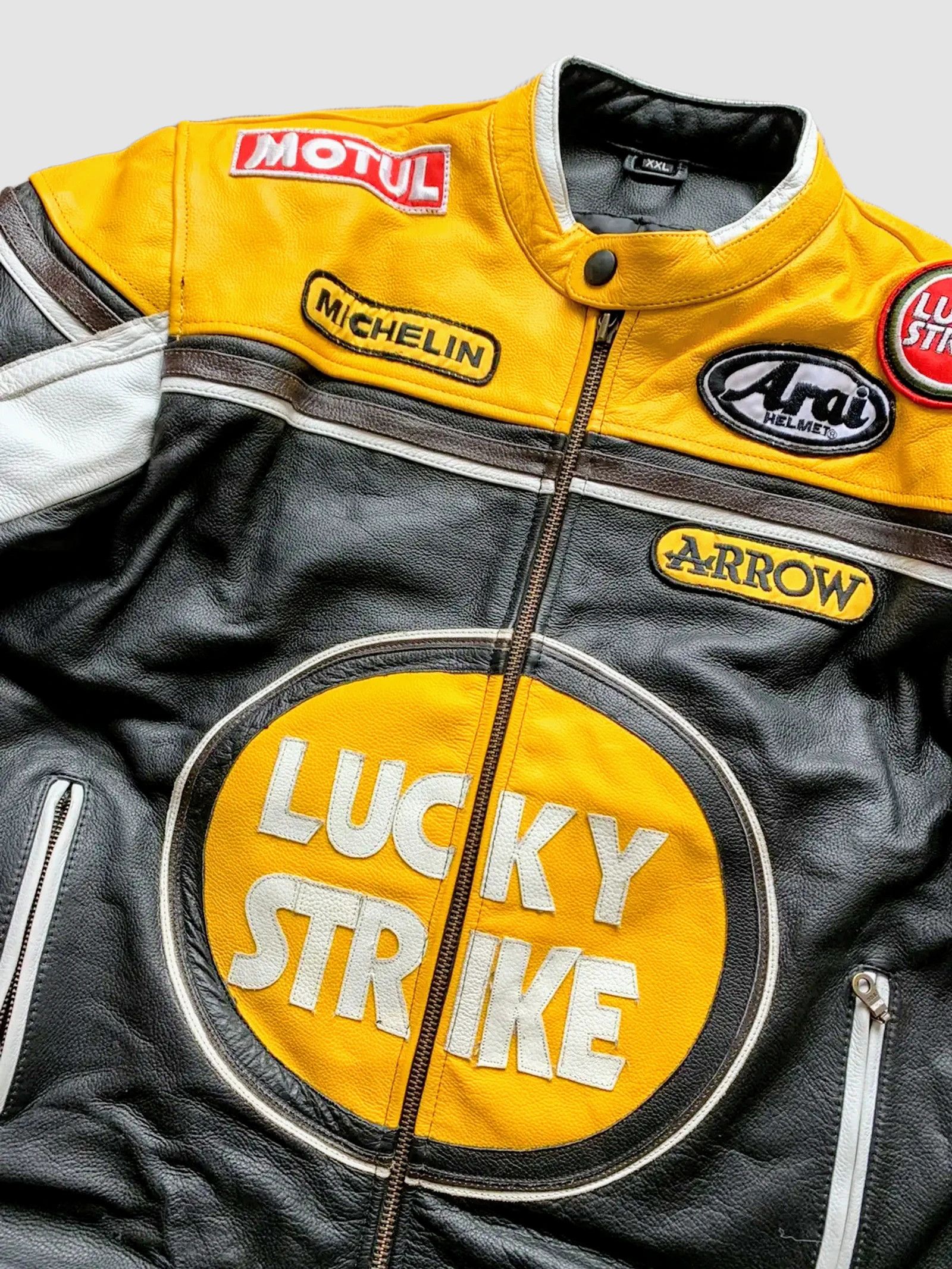 Other 🔥 Lucky Strike 🔥 Leather Jacket Vintage Racing Size US XXL / EU 58 / 5 - 2 Thumbnail