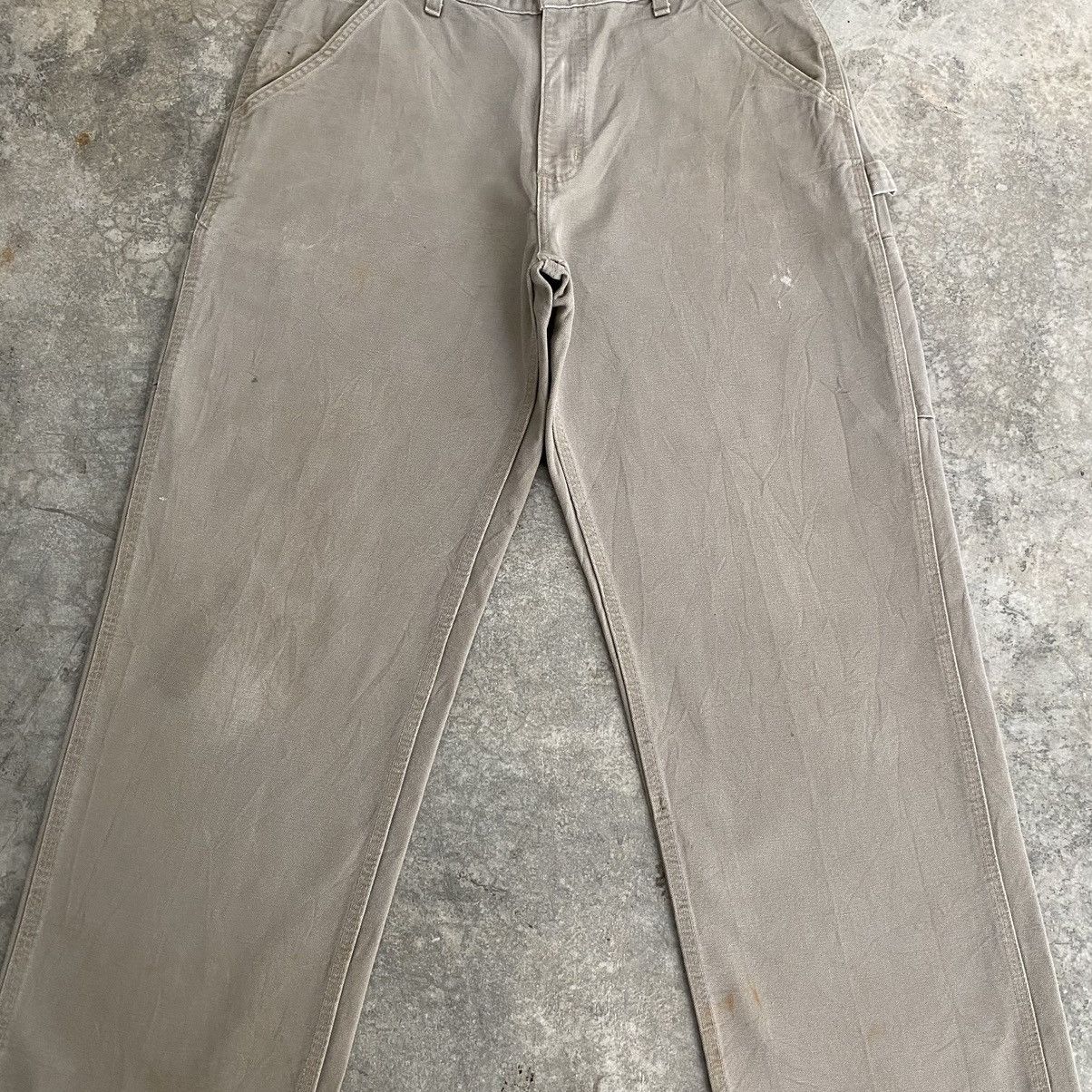 Carhartt Size 34x31 Vintage Carhartt Desert Grey Carpenter Work Pants Size US 34 / EU 50 - 4 Thumbnail