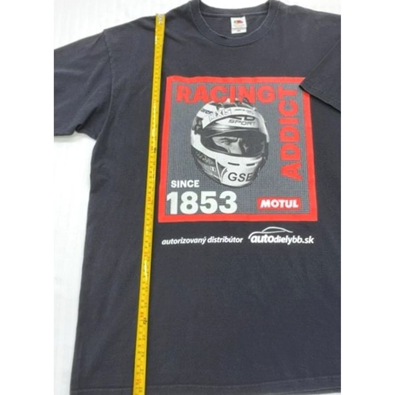 Fruit Of The Loom Fruit of the Loom Men's Black Racing Graphic T-Shirt XL Size US XL / EU 56 / 4 - 5 Thumbnail