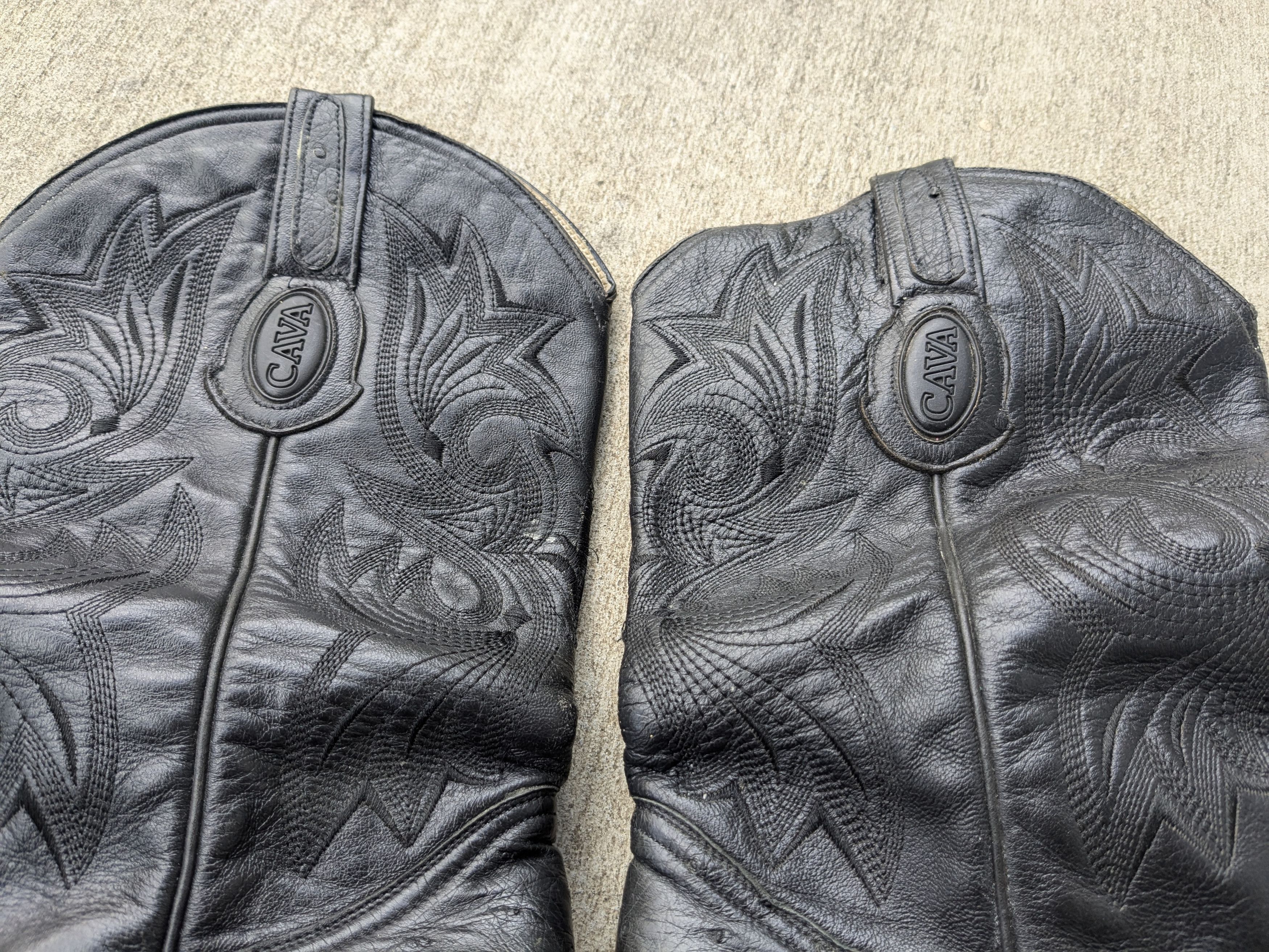 Genuine Leather Ostrich Cowboy Boots 9 Black Leather Mexico Botas Size US 9 / EU 42 - 5 Thumbnail