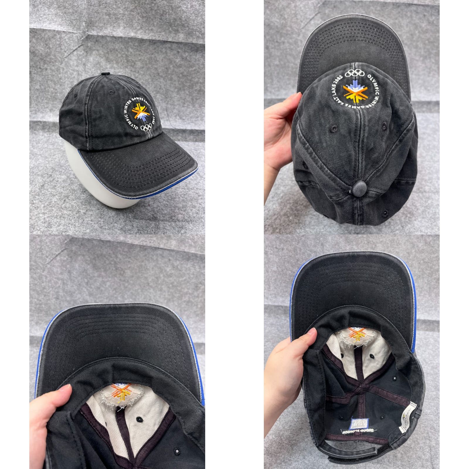 Vintage Olympic Winter Games Salt Lake 2002 Hat Cap StrapBack Adult One Size Gray Cotton Size ONE SIZE - 8 Thumbnail