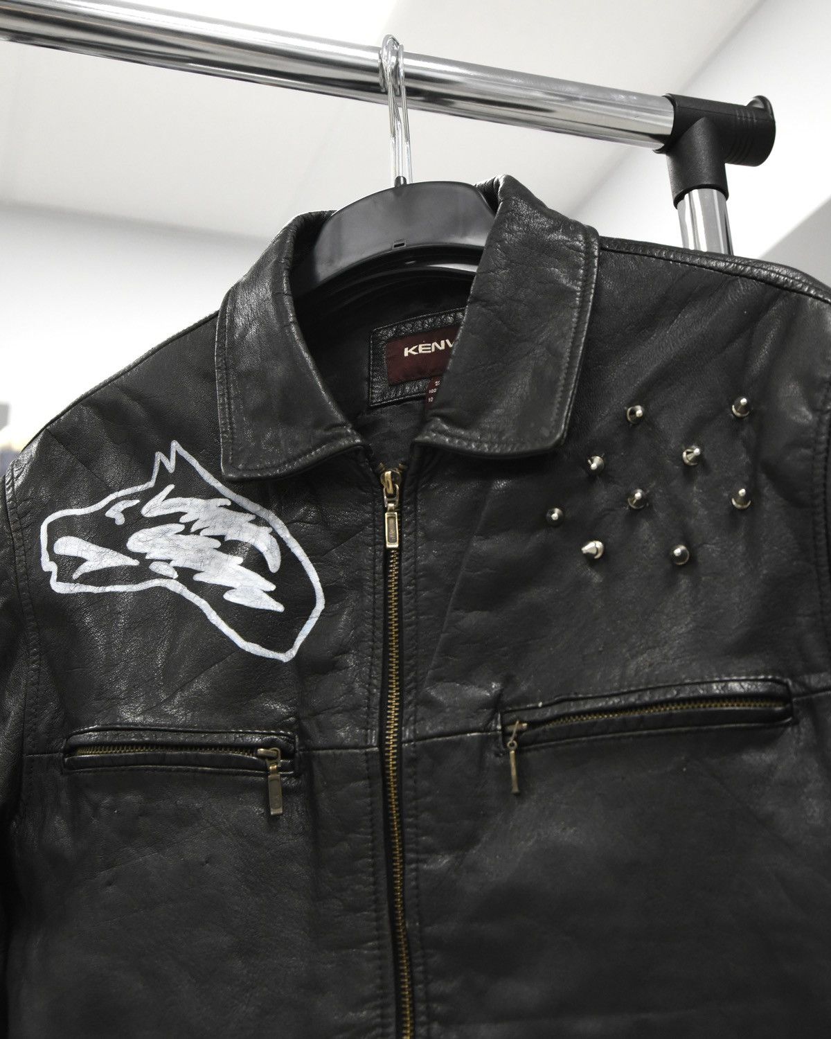 Band Tees × Vintage Vintage Kenvelo X DDR Punk X ZSK Leather Jacket Size US M / EU 48-50 / 2 - 8 Thumbnail