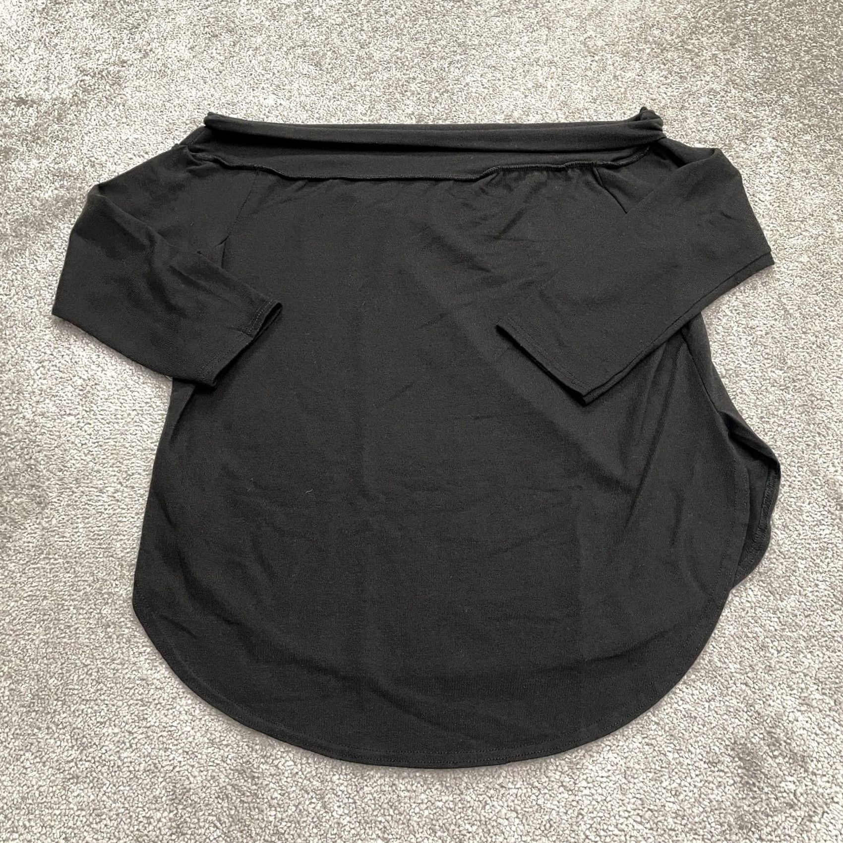 Boohoo Boohoo Off Shoulder Sweater Womens 18 Black Long Sleeve Midweight Stretch Casual Knit Pullover Boat Neck Crewneck Size XXL / US 16-18 / IT 52-54 - 2 Thumbnail