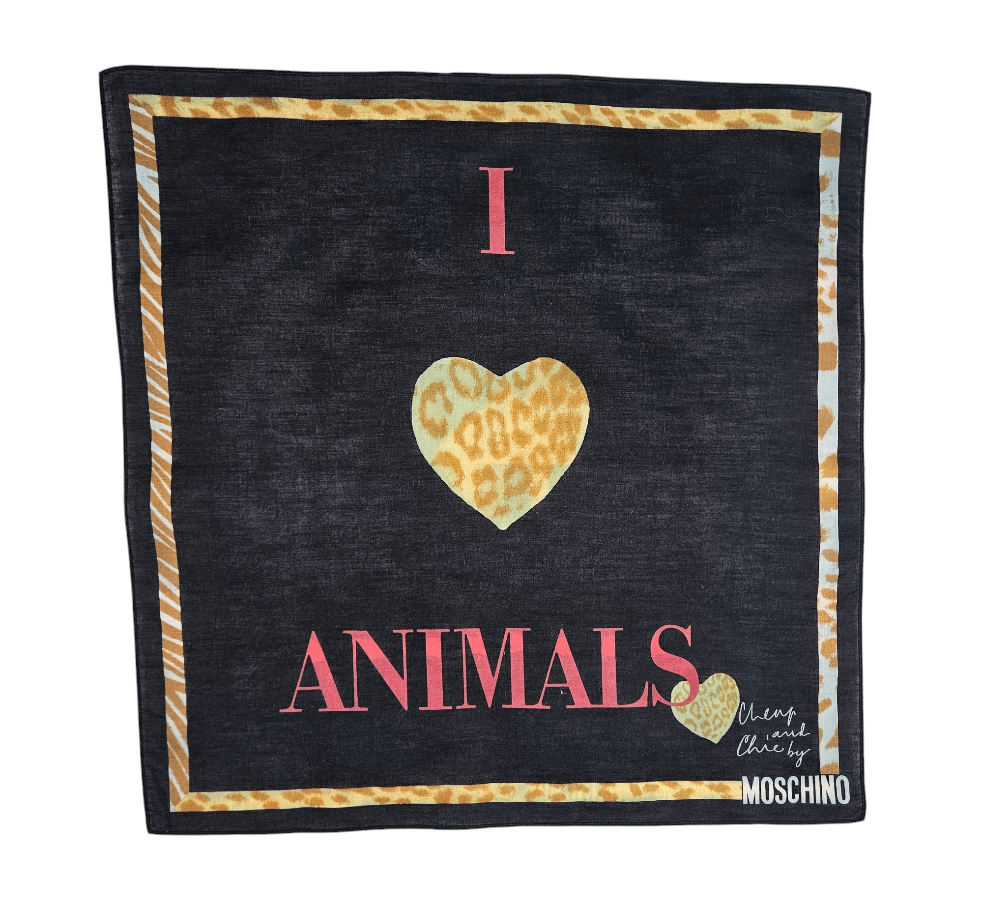 Designer × Moschino Moschino I Love Animals Cheap n Chicky Handkerchief Size ONE SIZE - 1 Thumbnail